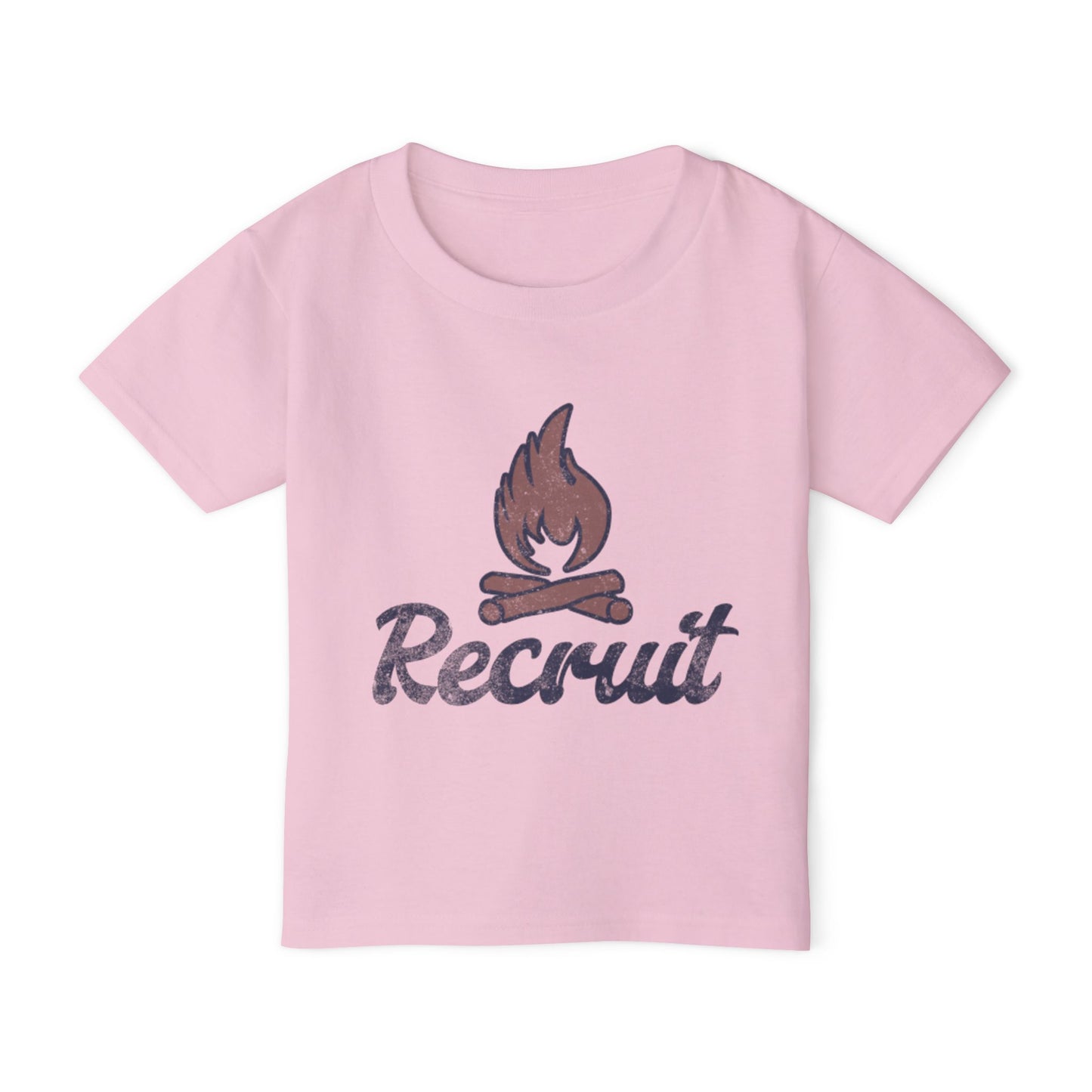 WVFD Recruit Toddler Heavy Cotton T-Shirt - Fire Rescue Design for Kids