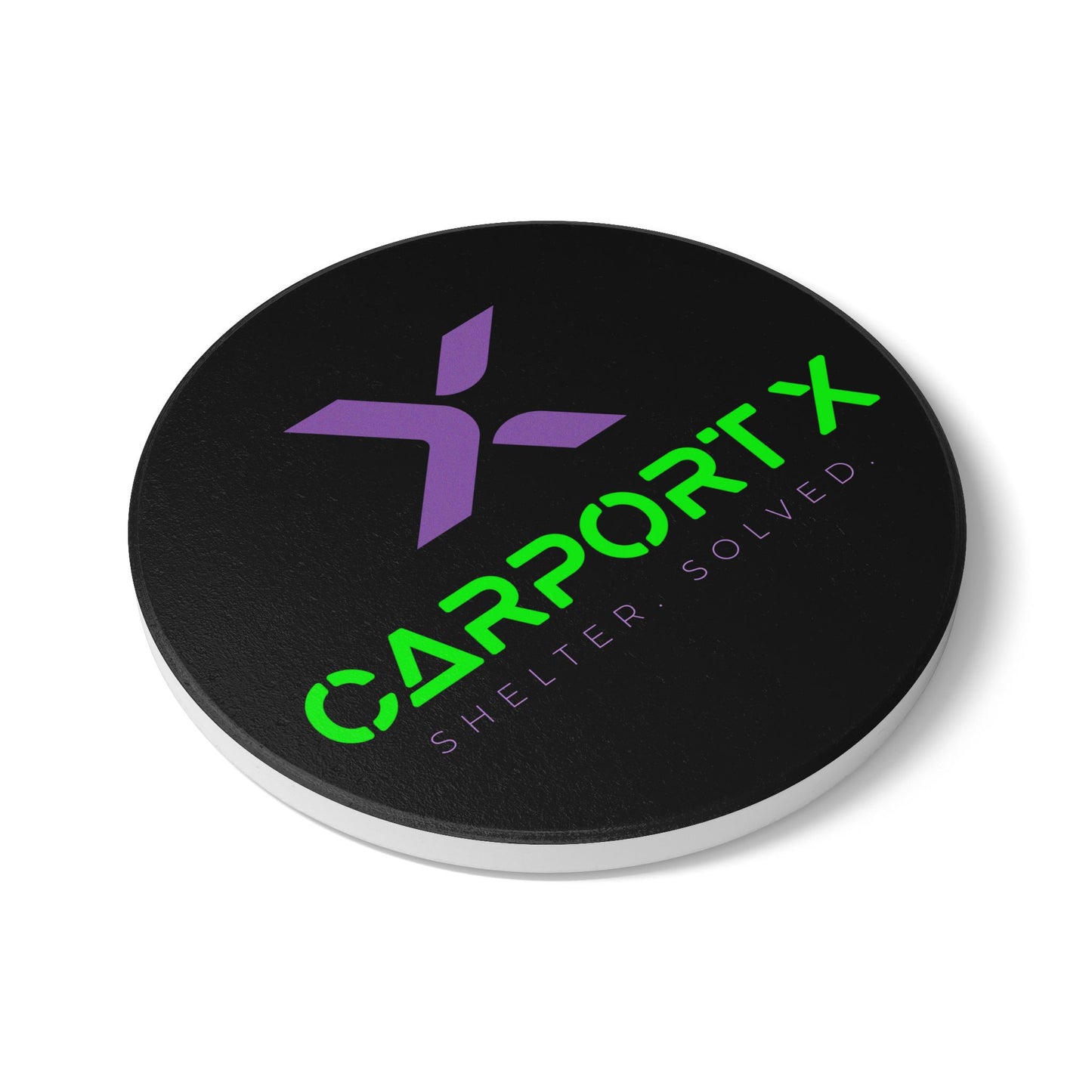 CarportX Personalized Themed Ceramic Coaster - Custom Home Decor, Housewarming Gift, Realtor Gift, Unique Kitchen Accessory, Drinkware