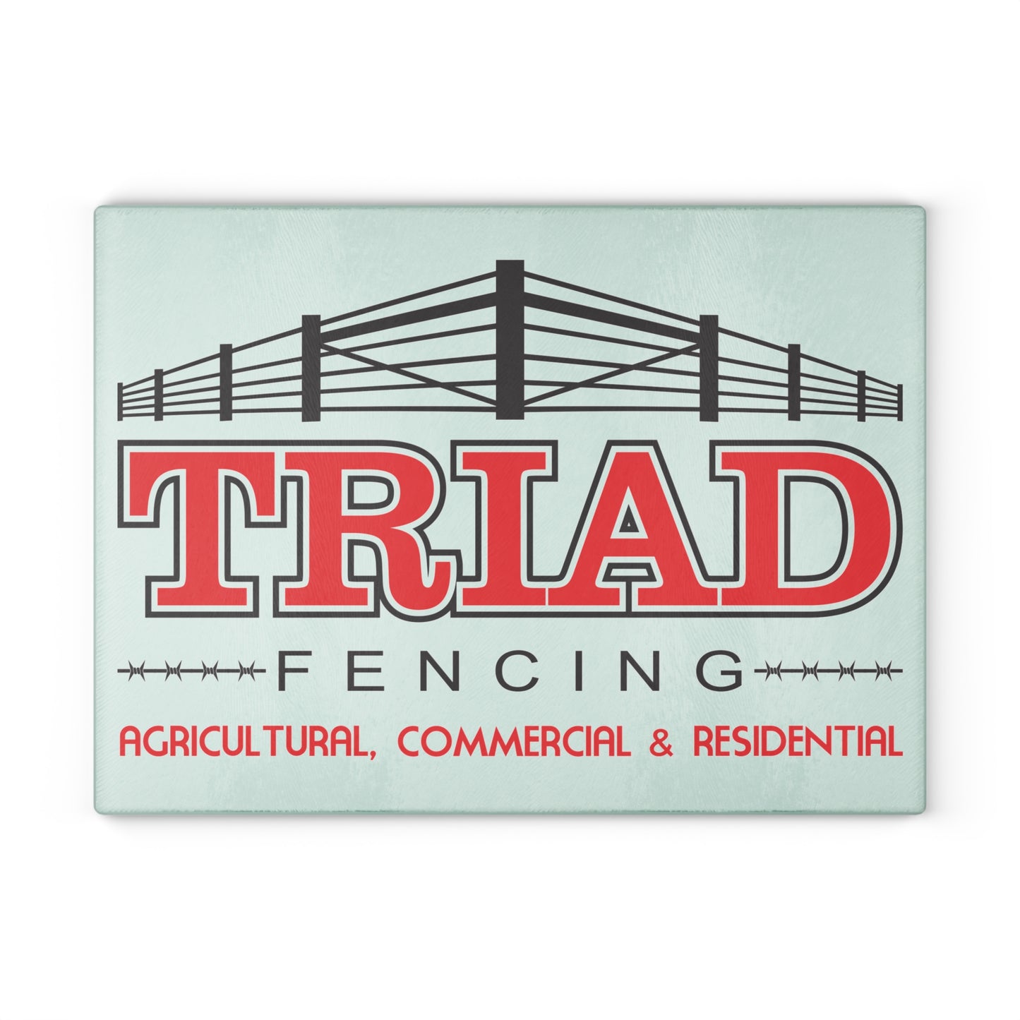 Triad Fencing Glass Cutting Board