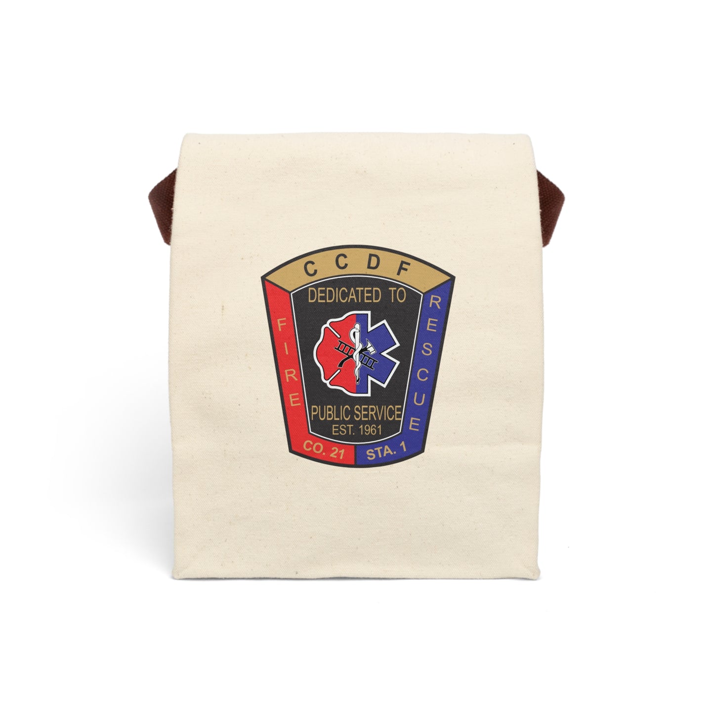 CCDF Canvas Lunch Bag with Strap | Durable & Stylish