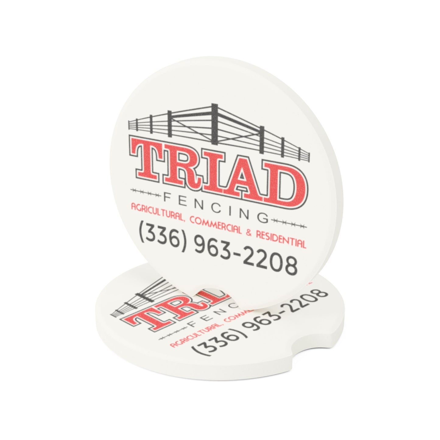 Triad Fencing Soapstone Car Coaster