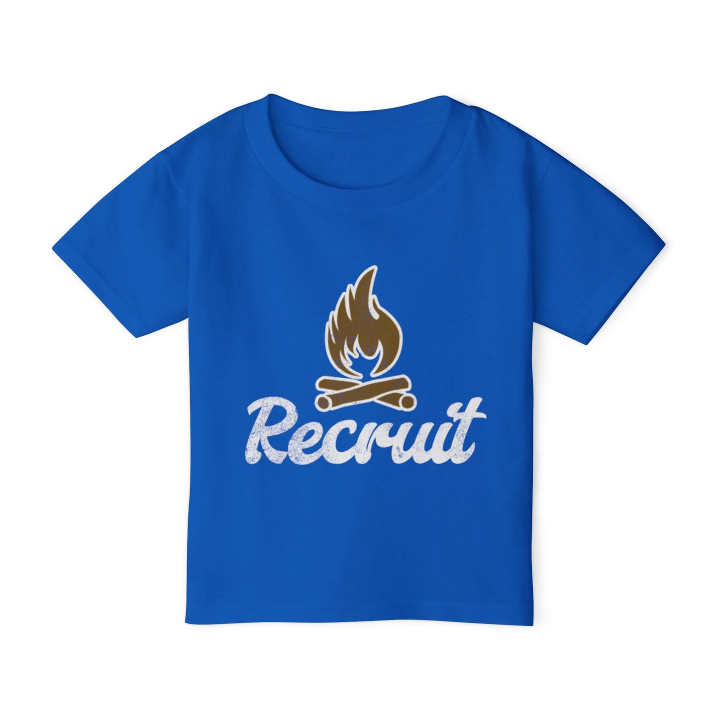 WVFD Recruit (Inverted) Toddler Heavy Cotton T-Shirt - Fire Rescue Design for Kids