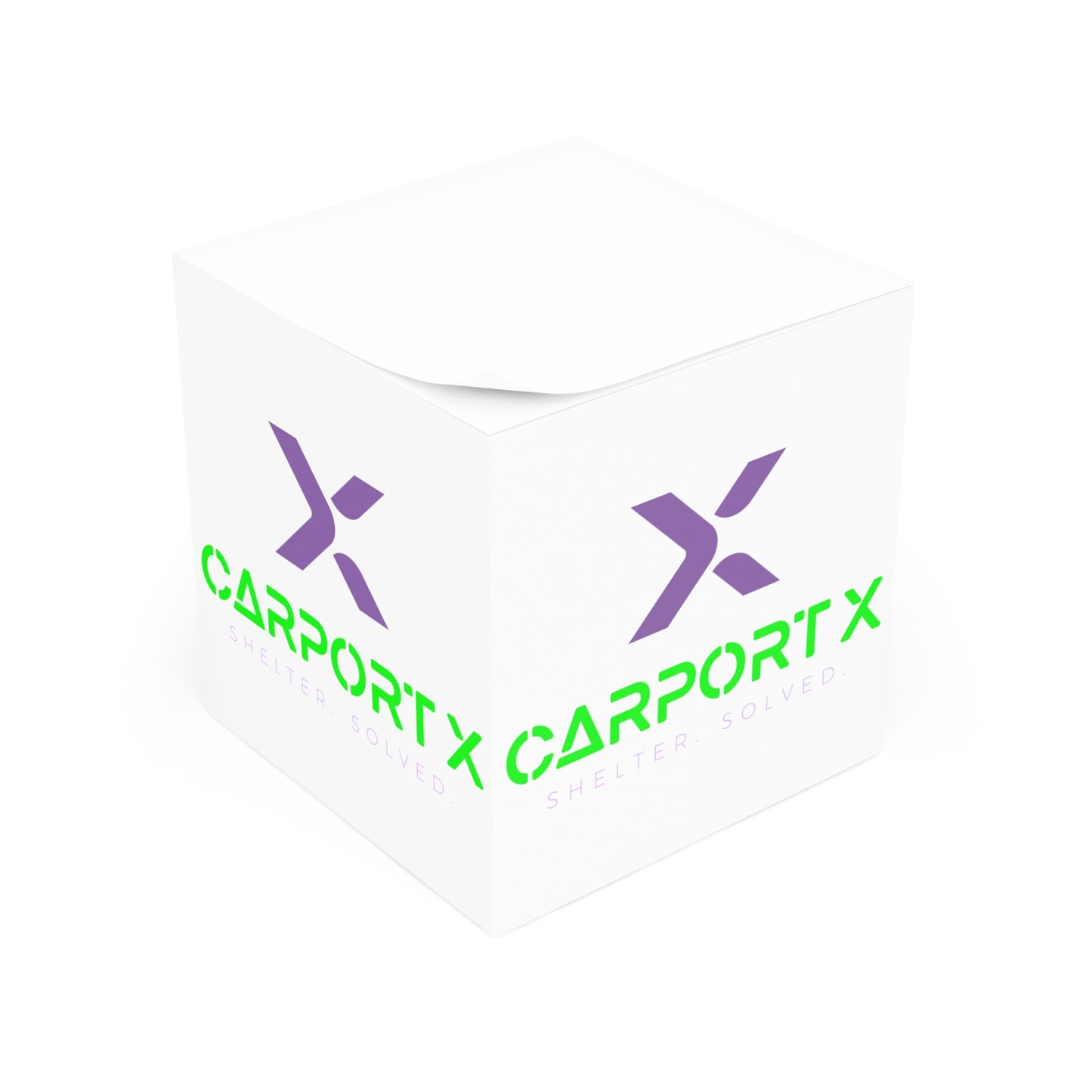 CarportX Note Cube for Home or Office, Custom Stationery, Stylish Desk Decor, Unique Memo Pad