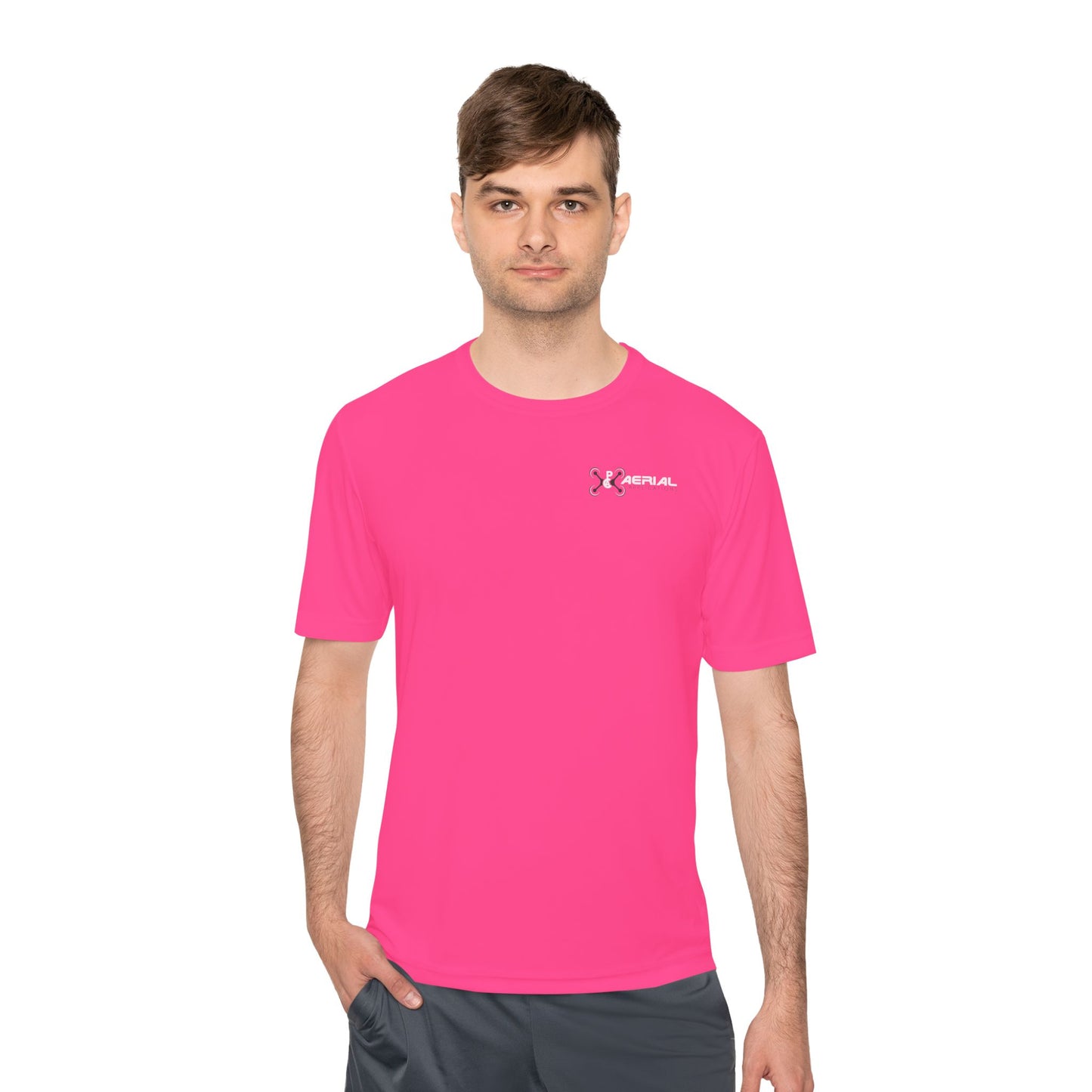 PAC Aerial Unisex Moisture Wicking Tee for Active Lifestyles, Perfect for Gym, Sports, Outdoor Activities, Customizable Design, Gift for Athletes