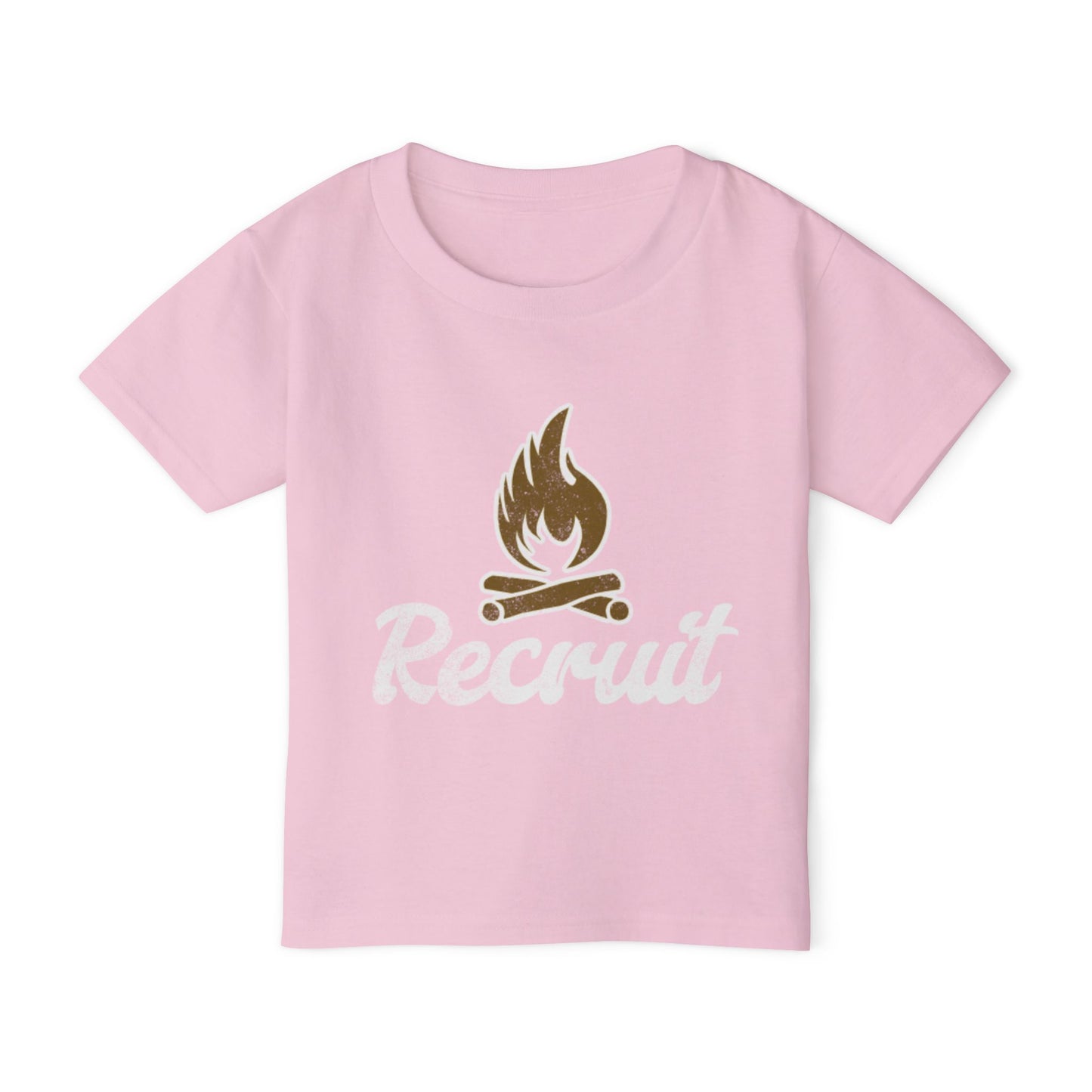 WVFD Recruit (Inverted) Toddler Heavy Cotton T-Shirt - Fire Rescue Design for Kids