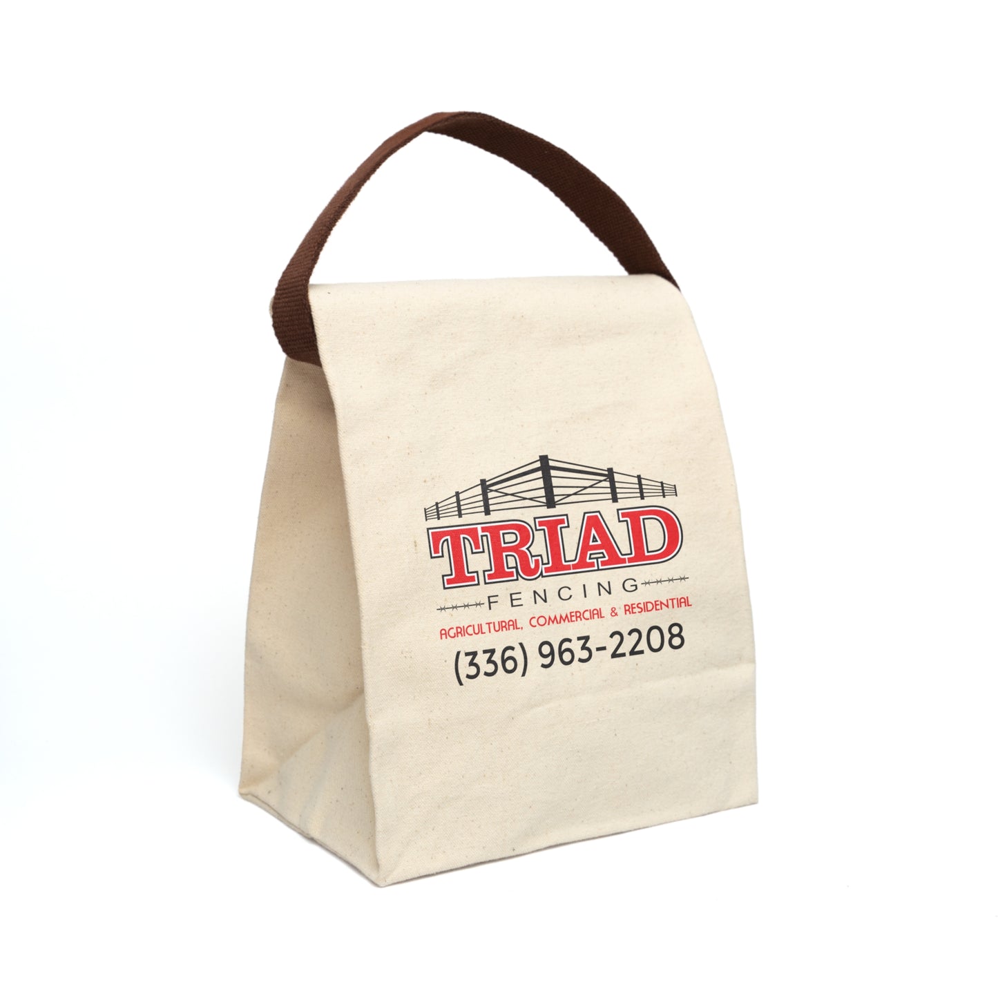 Triad Fencing Canvas Lunch Bag with Strap | Durable & Stylish
