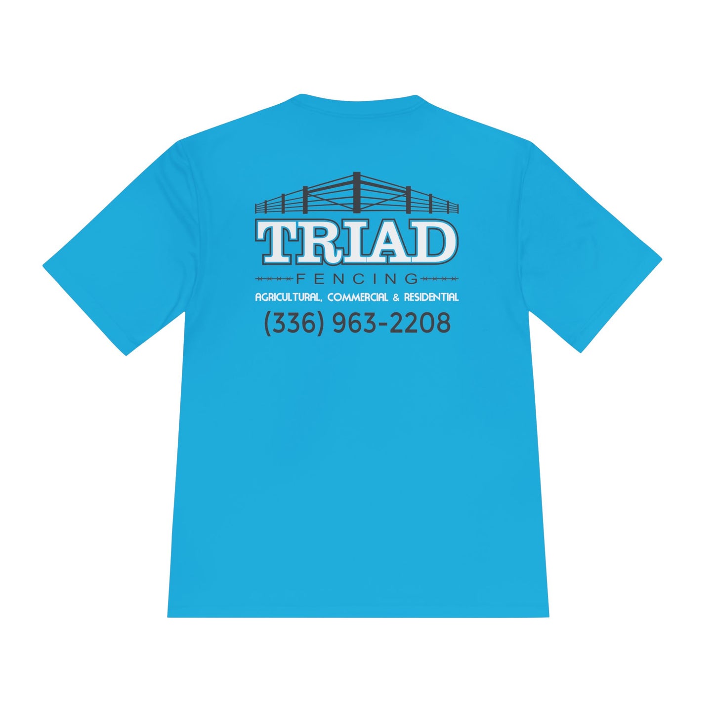 Triad Fencing Unisex Moisture Wicking Tee for Active Lifestyles, Perfect for Gym, Sports, Outdoor Activities, Customizable Design, Gift for Athletes