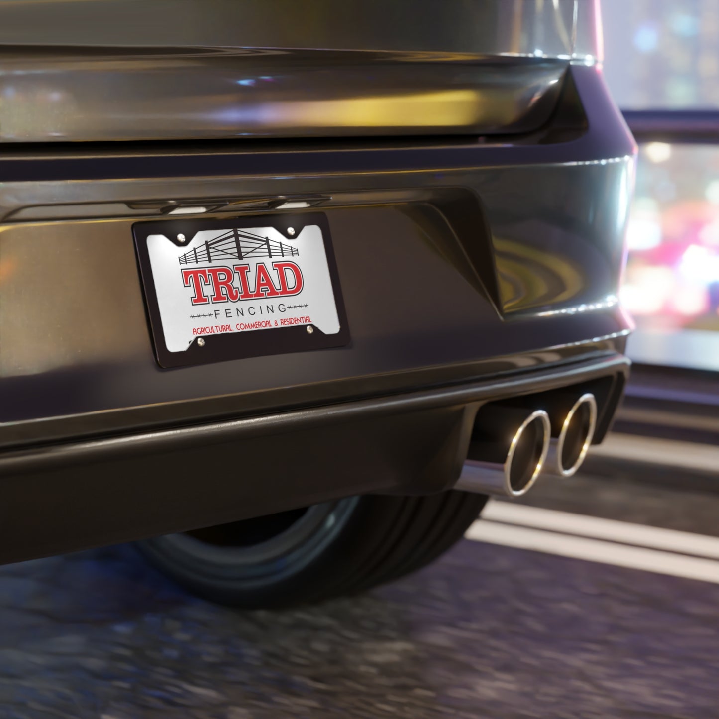 Triad Fencing Vanity Plate