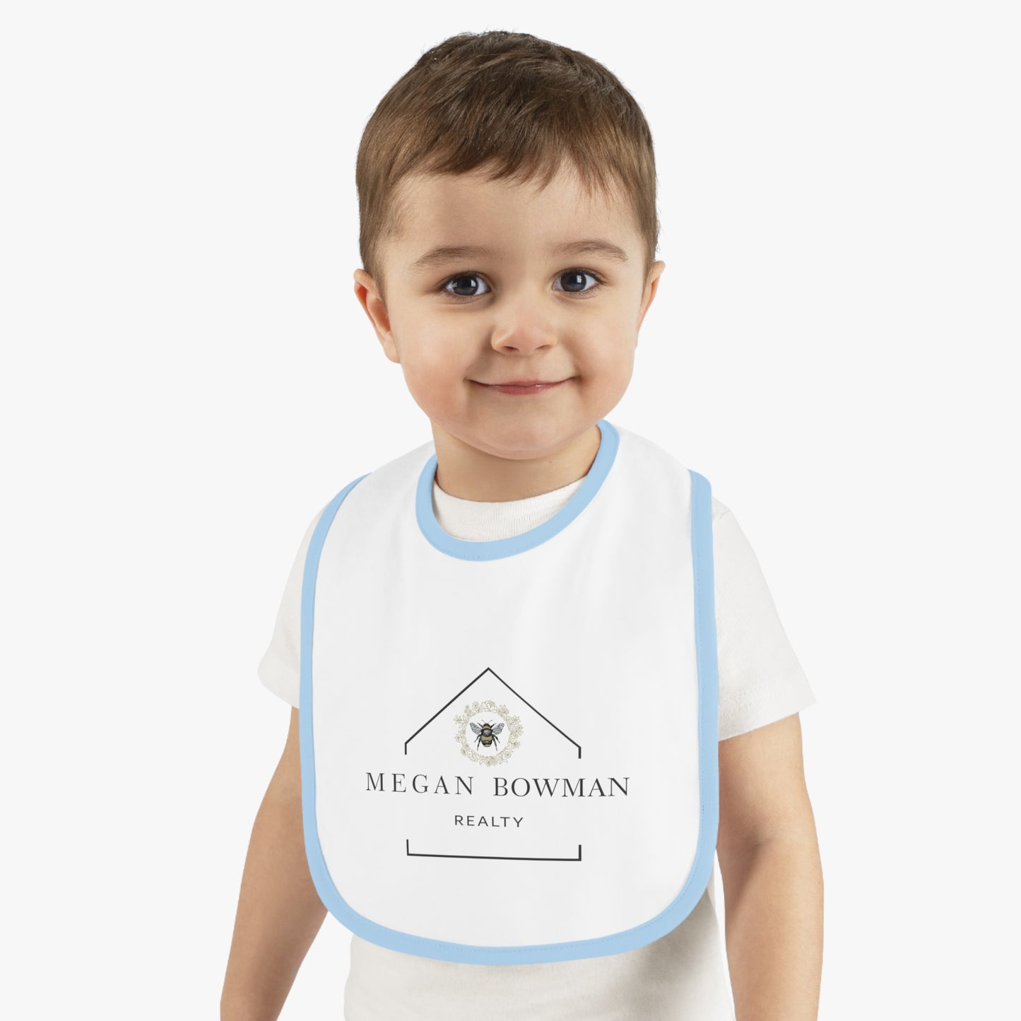 MBR Baby Bib - Adorable Contrast Trim