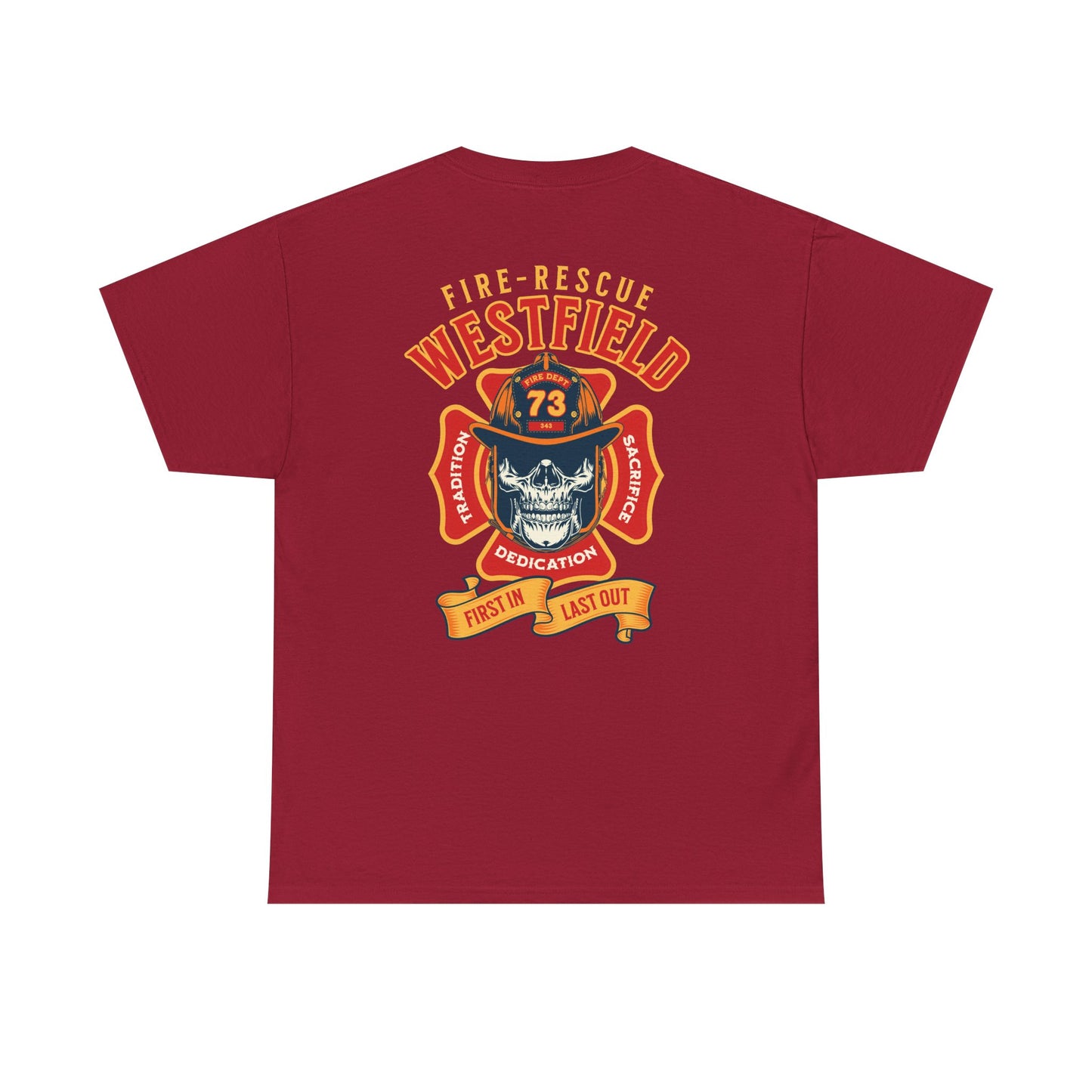 WVFD FF Skull Tee – Unisex Heavy Cotton Shirt with Brave Design