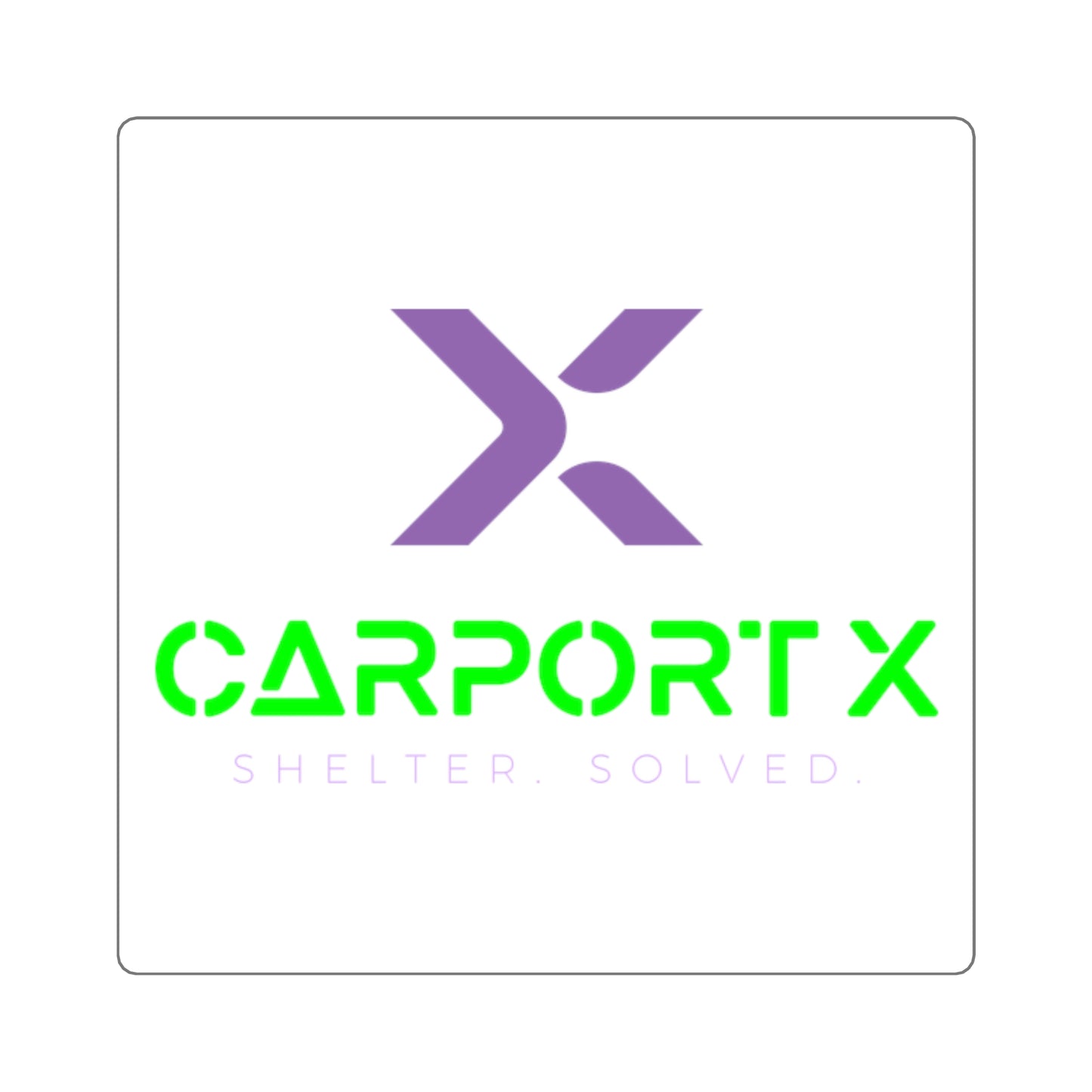 CarportX Elegant Square Stickers, Custom Logo Stickers, Branding Stickers, Home Office Décor