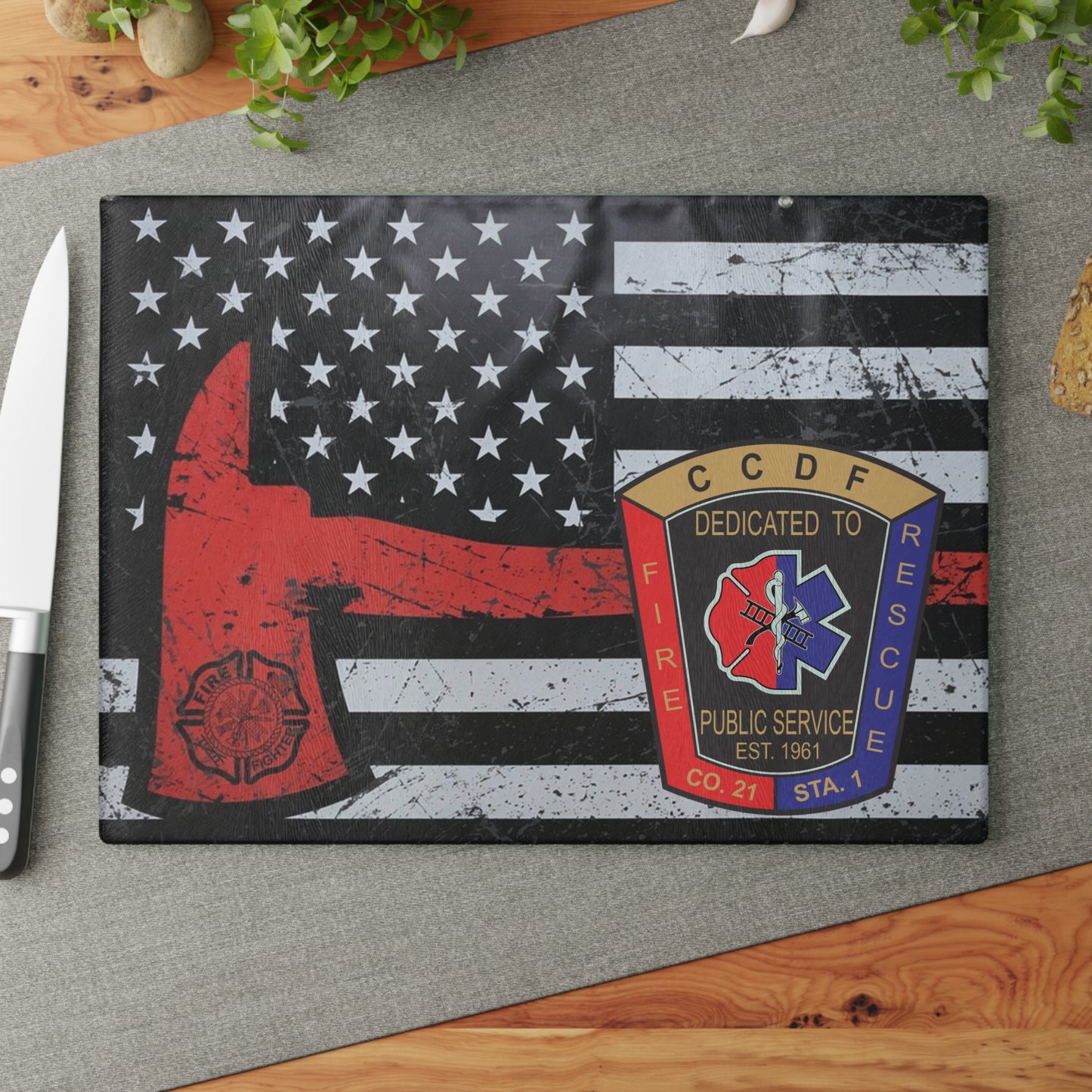 CCDF Glass Cutting Board