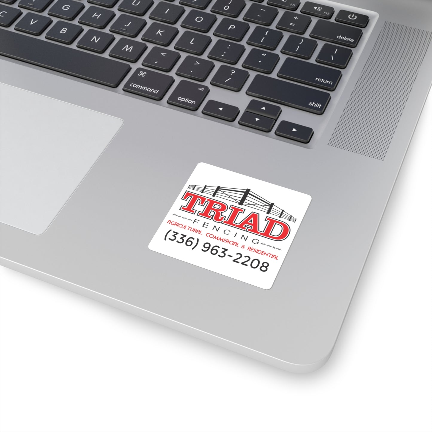 Triad Fencing Elegant Square Stickers, Custom Logo Stickers, Branding Stickers, Home Office Décor