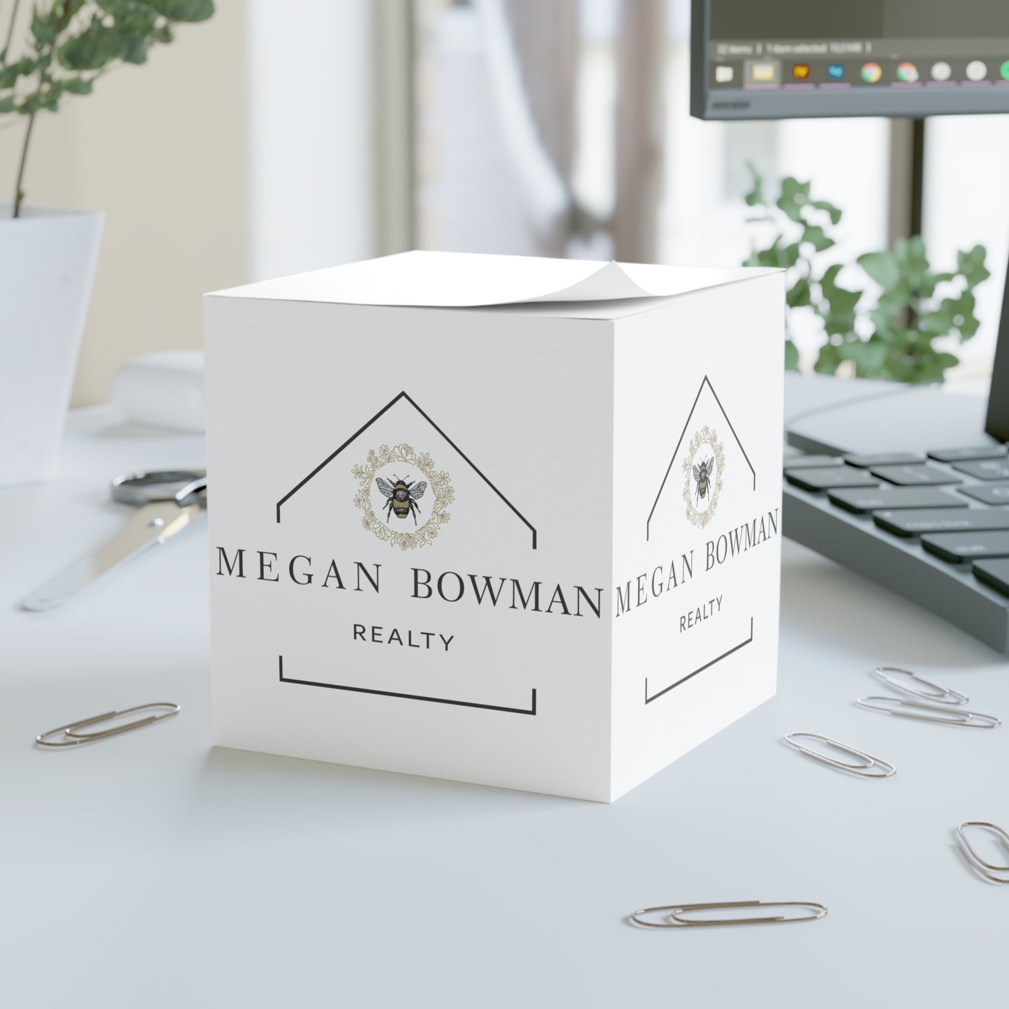 MBR Note Cube for Home or Office, Custom Stationery, Stylish Desk Decor, Unique Memo Pad