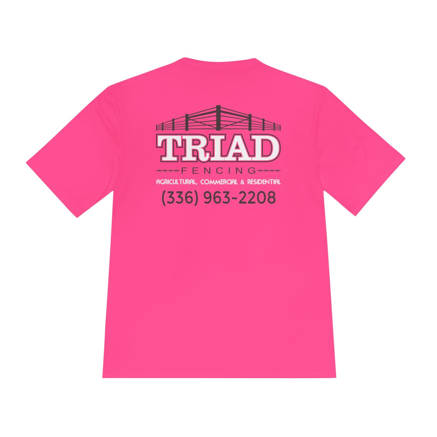 Triad Fencing Unisex Moisture Wicking Tee for Active Lifestyles, Perfect for Gym, Sports, Outdoor Activities, Customizable Design, Gift for Athletes