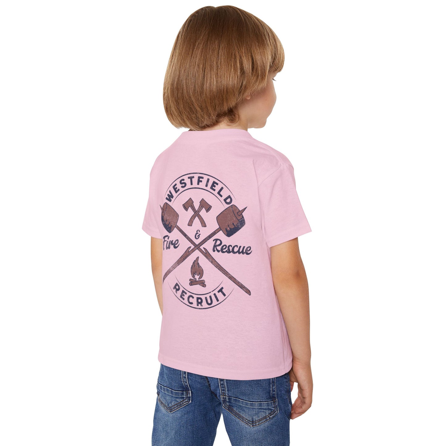 WVFD Recruit Toddler Heavy Cotton T-Shirt - Fire Rescue Design for Kids