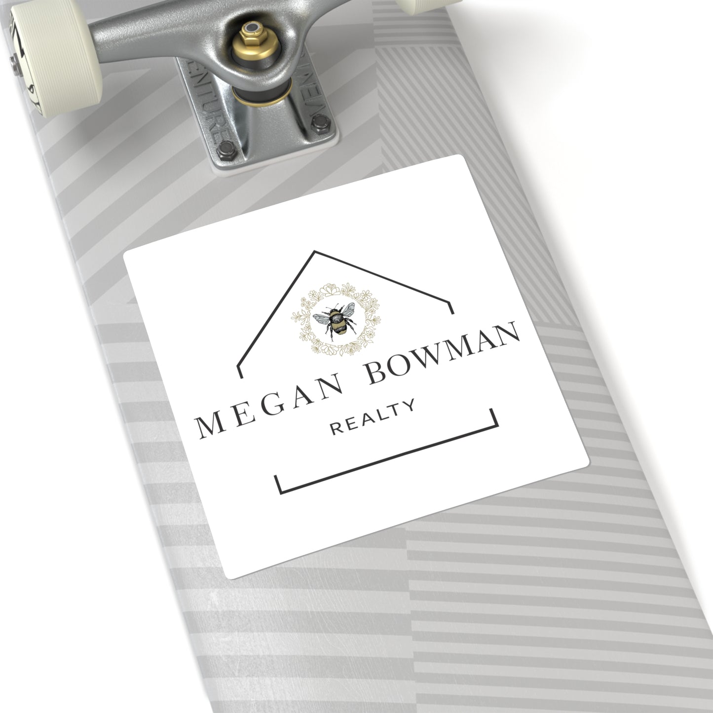 MBR Elegant Square Stickers, Custom Logo Stickers, Branding Stickers, Home Office Décor