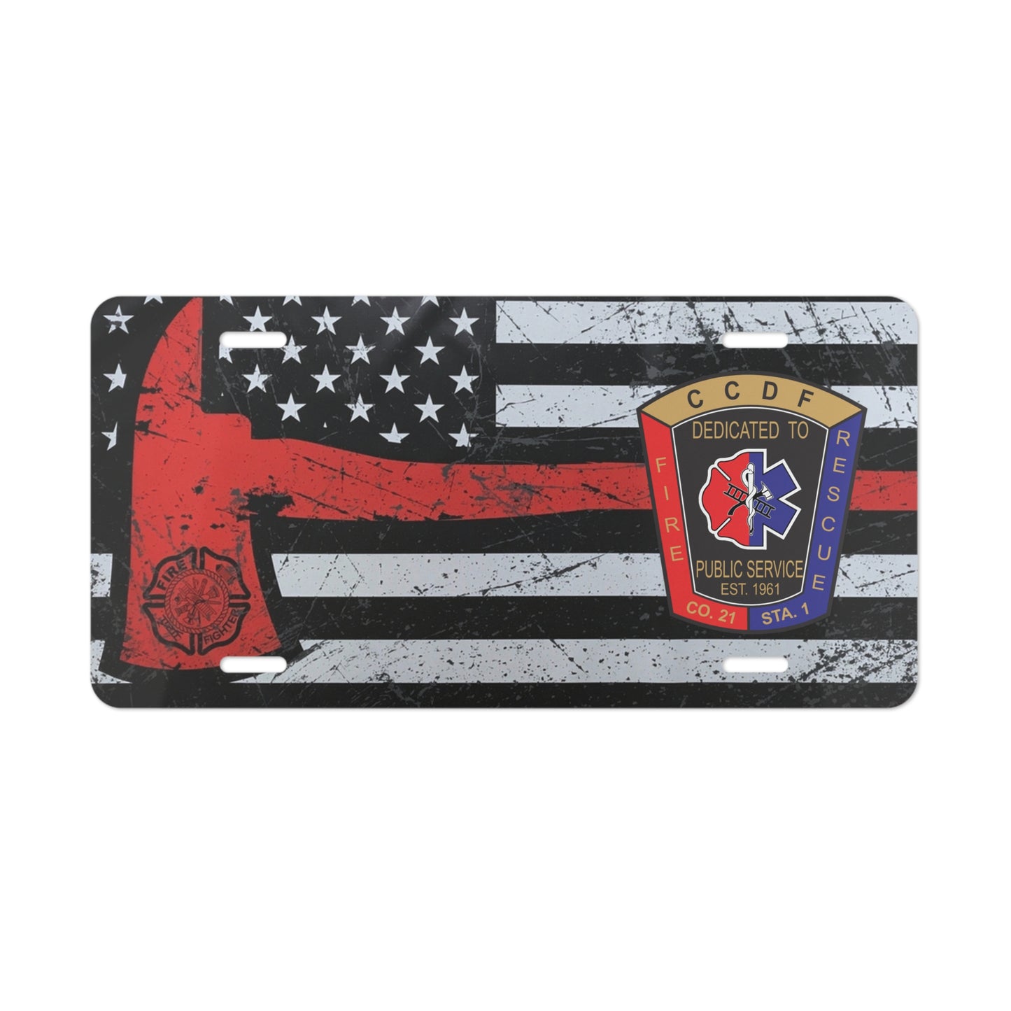 CCDF Flag Vanity Plate