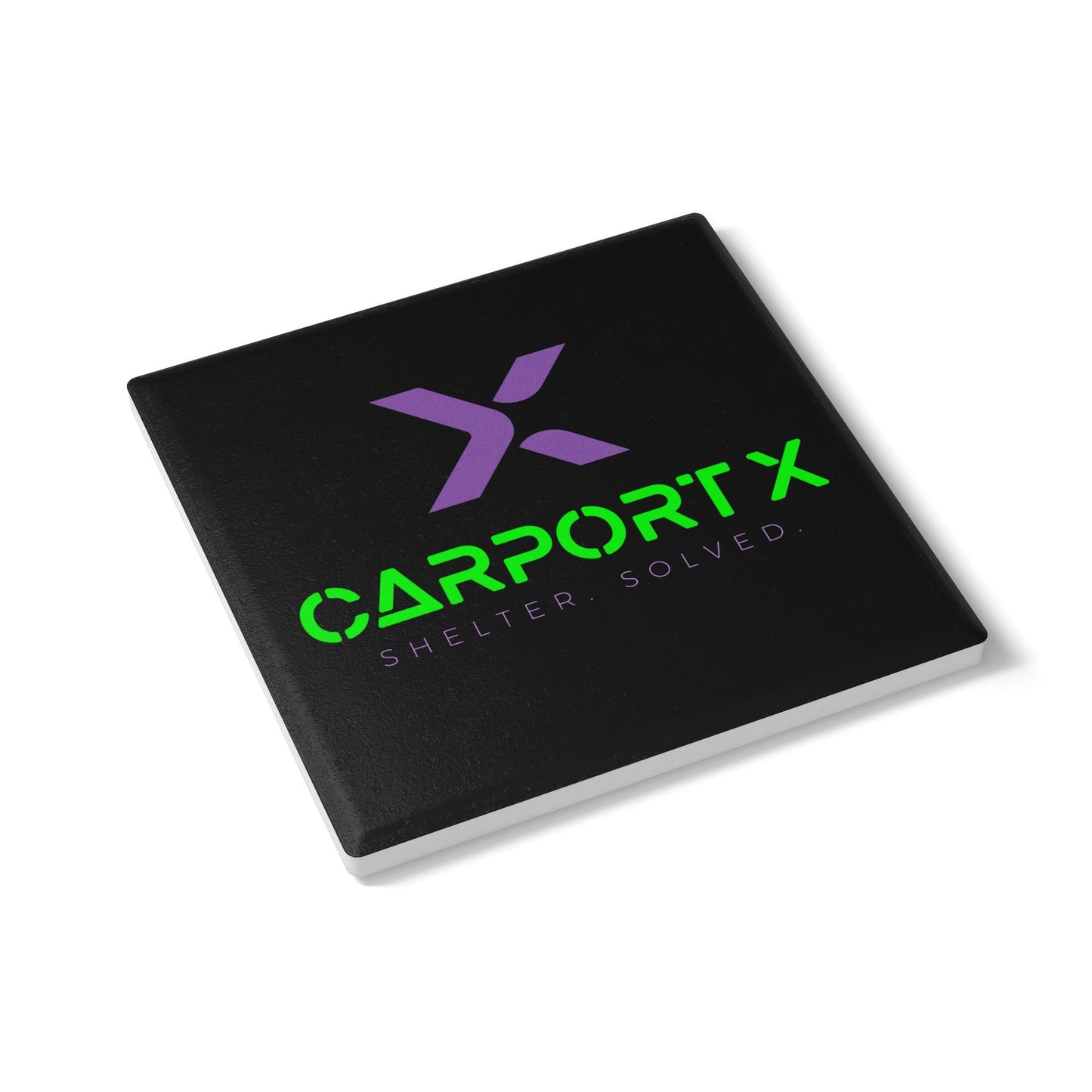 CarportX Personalized Themed Ceramic Coaster - Custom Home Decor, Housewarming Gift, Realtor Gift, Unique Kitchen Accessory, Drinkware