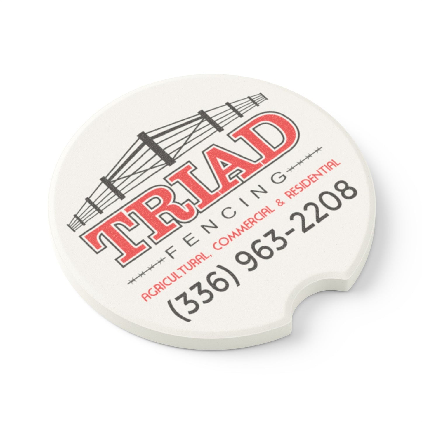 Triad Fencing Soapstone Car Coaster