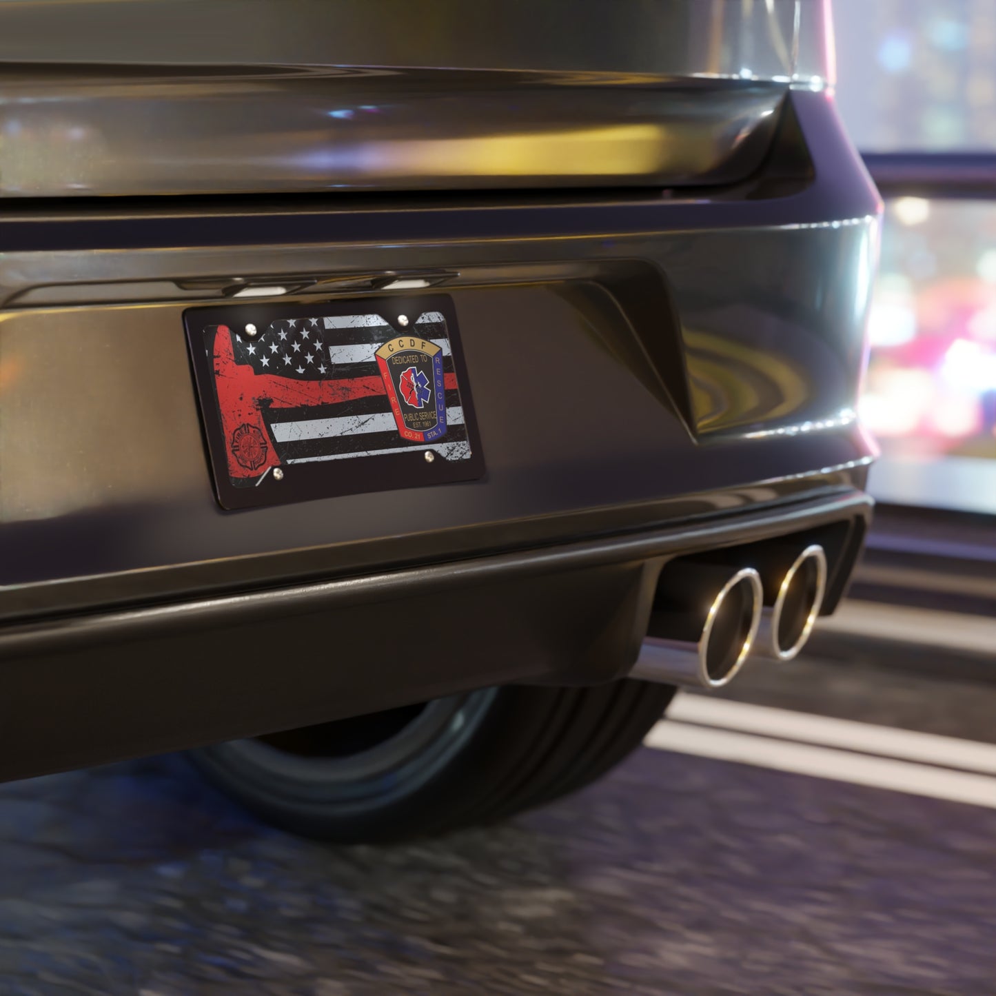 CCDF Flag Vanity Plate