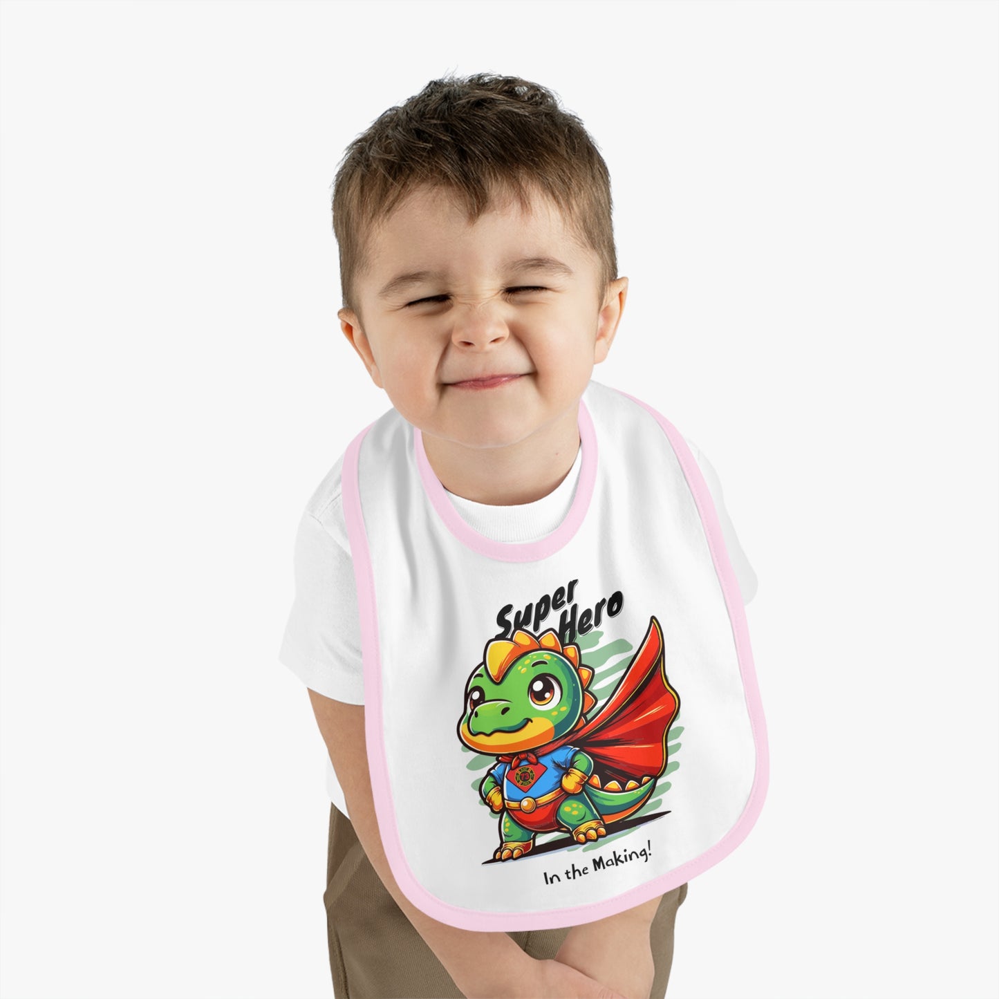 WVFD Superhero Baby Bib - Adorable Contrast Trim for Little Heroes