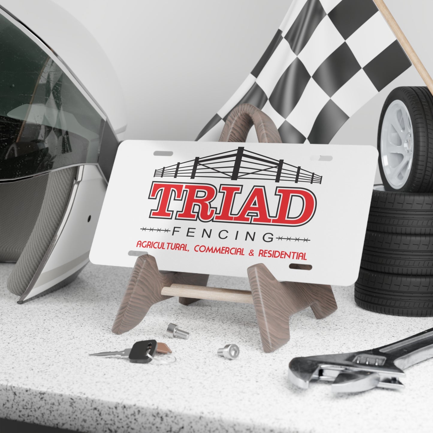 Triad Fencing Vanity Plate