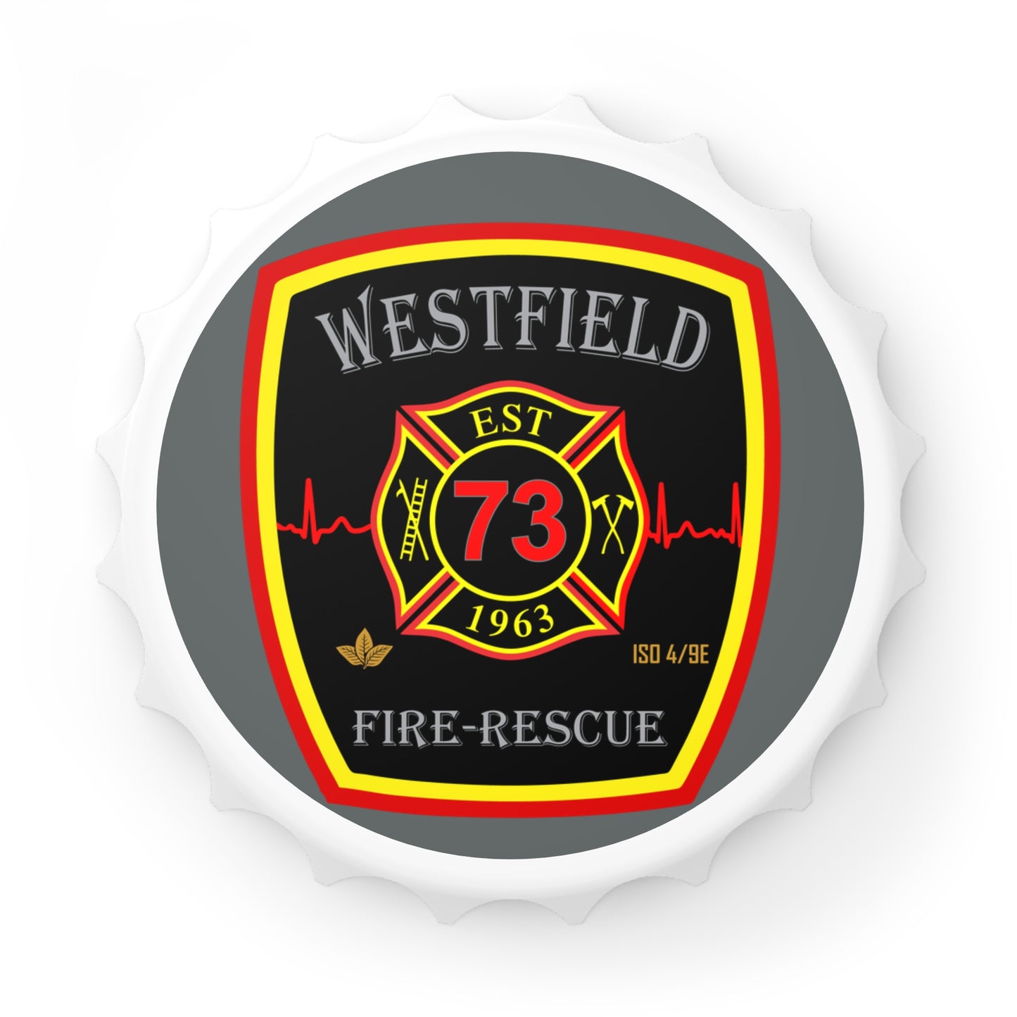 Firefighter-Themed Bottle Opener - Westfield Fire-Rescue Est. 1963