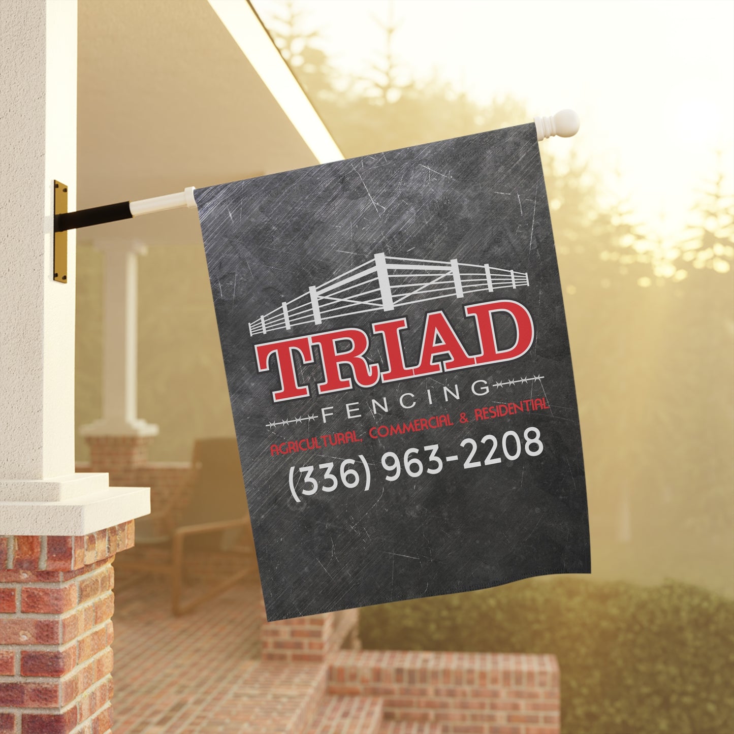 Triad Fencing Garden Banner - Perfect for Outdoor Decor and Celebrations