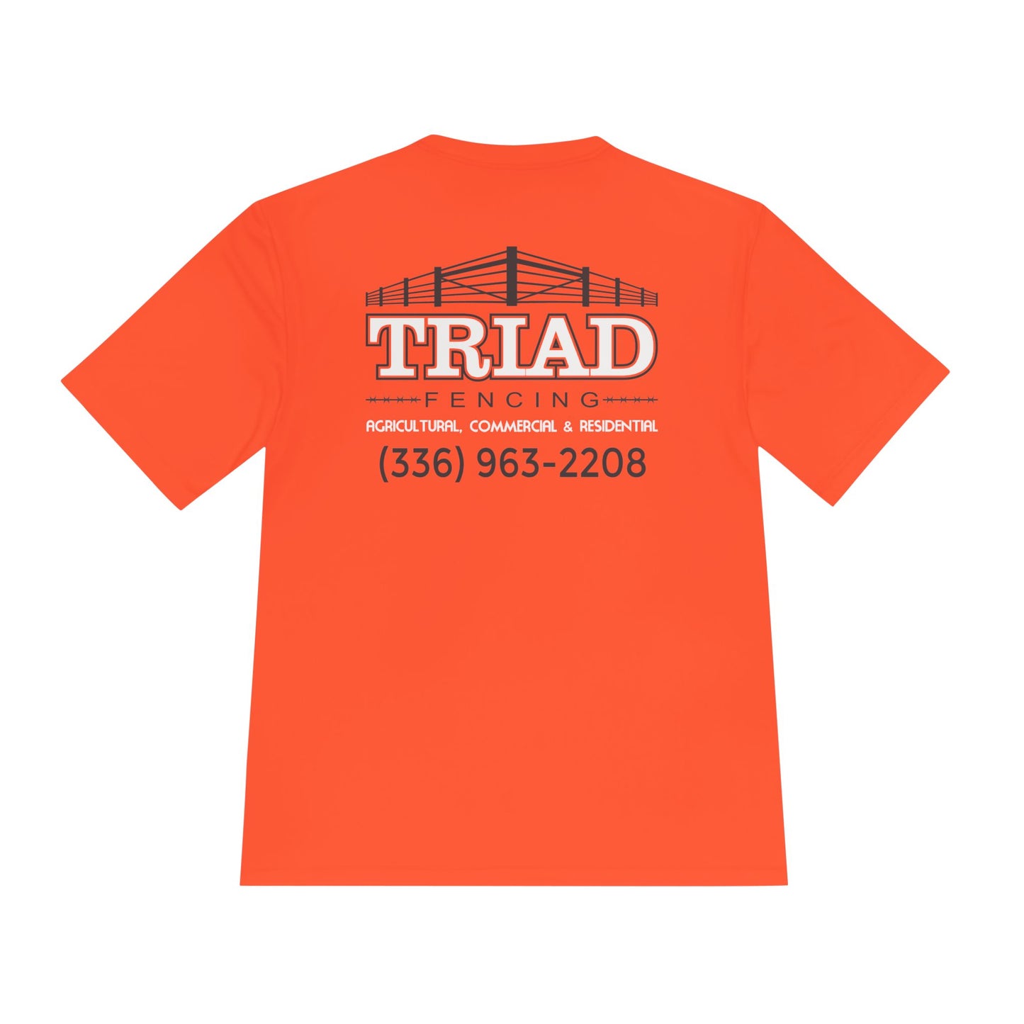 Triad Fencing Unisex Moisture Wicking Tee for Active Lifestyles, Perfect for Gym, Sports, Outdoor Activities, Customizable Design, Gift for Athletes