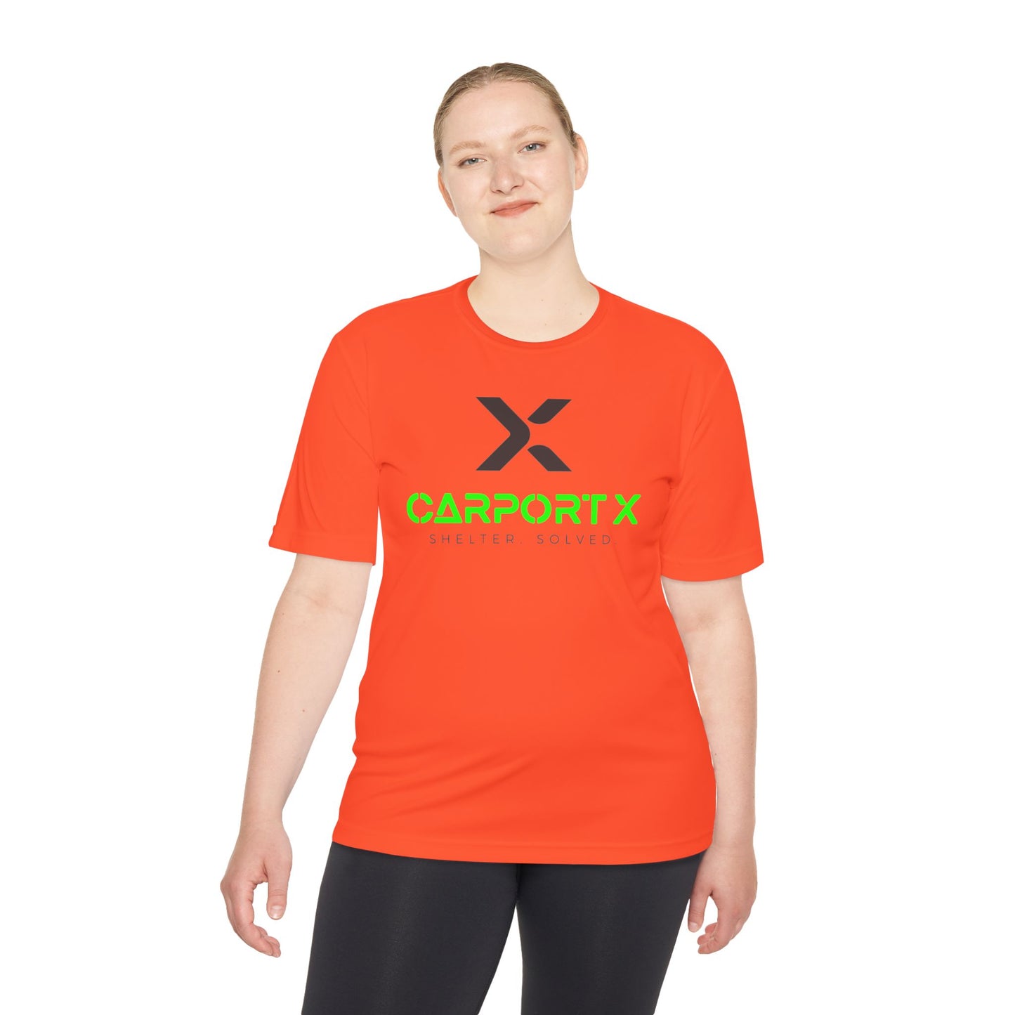 CarportX Unisex Moisture Wicking Tee for Active Lifestyles, Perfect for Gym, Sports, Outdoor Activities, Customizable Design, Gift for Athletes