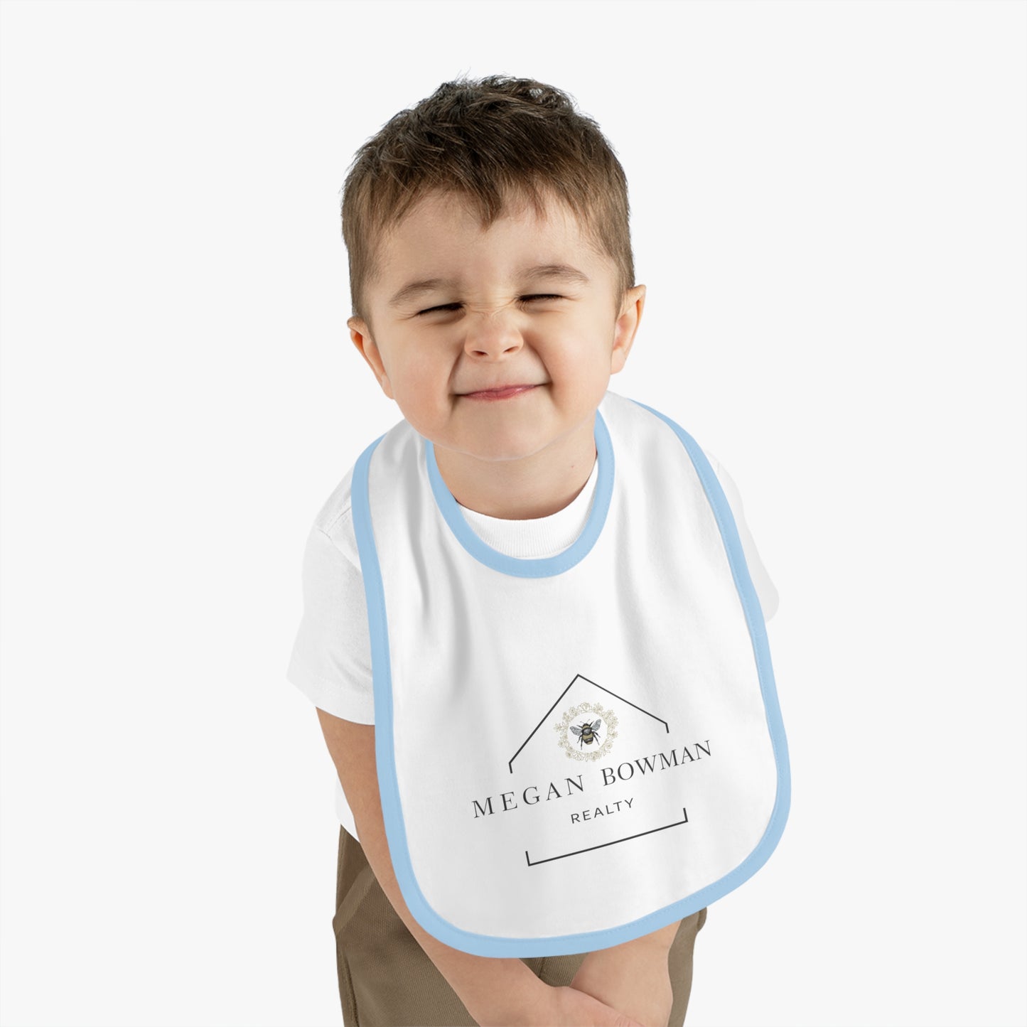MBR Baby Bib - Adorable Contrast Trim
