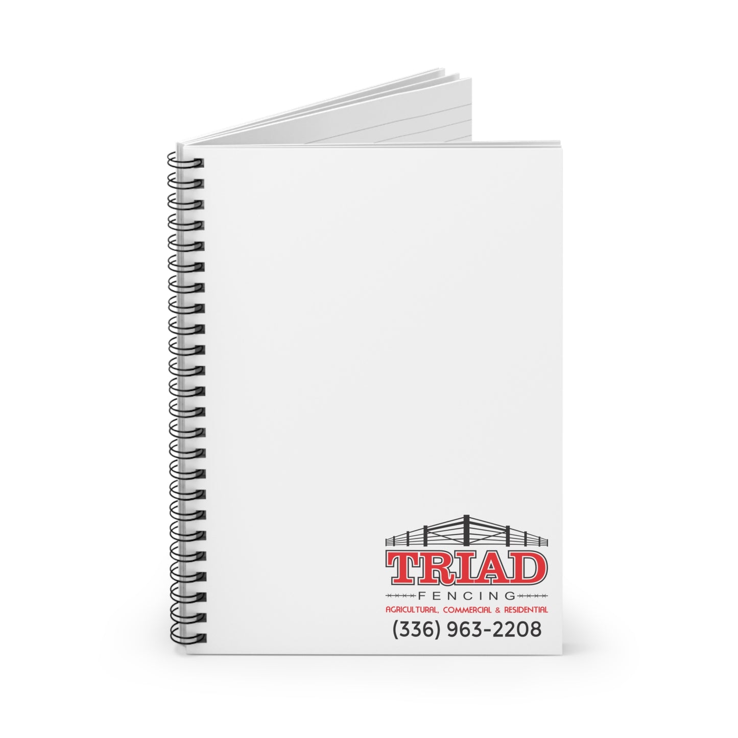 Triad Fencing Stylish Spiral Notebook, Personal Journal, Office Supplies, Gift for Agents, Custom Cover Design