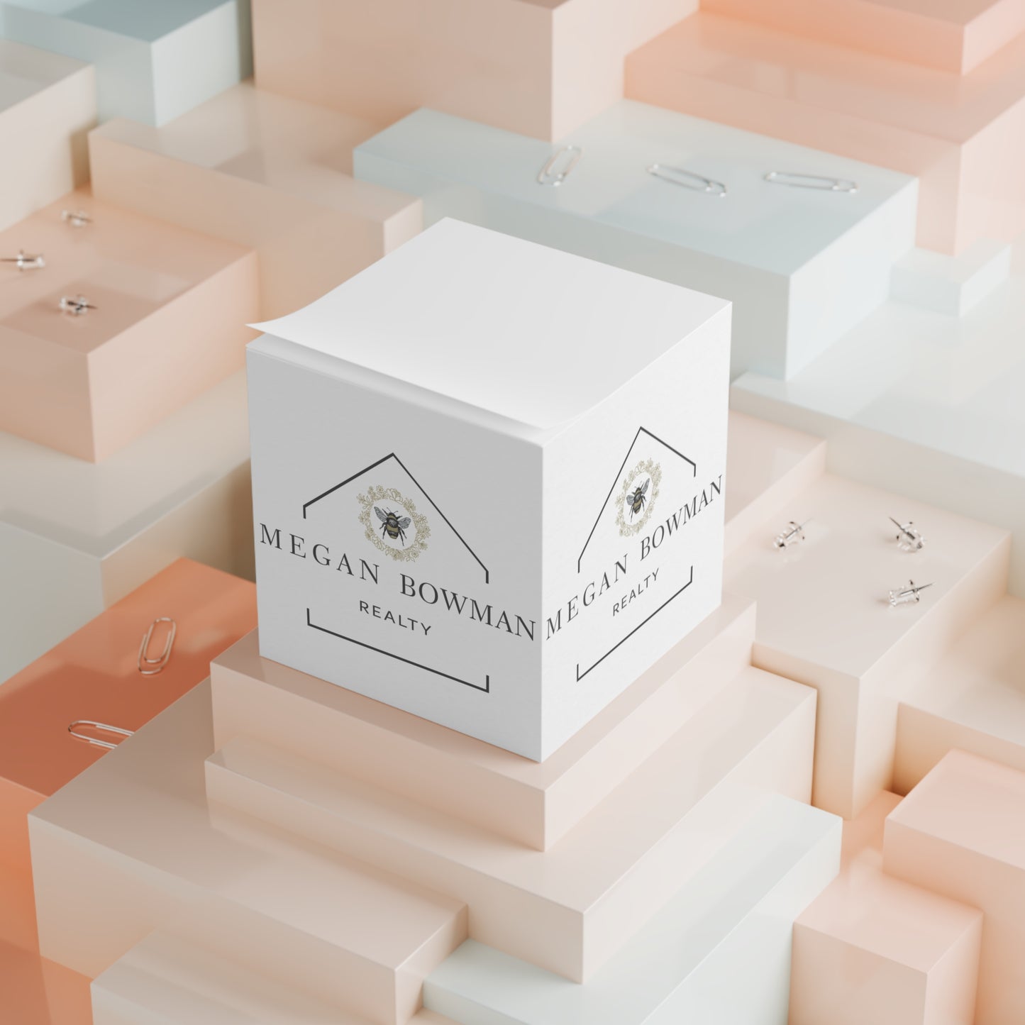 MBR Note Cube for Home or Office, Custom Stationery, Stylish Desk Decor, Unique Memo Pad