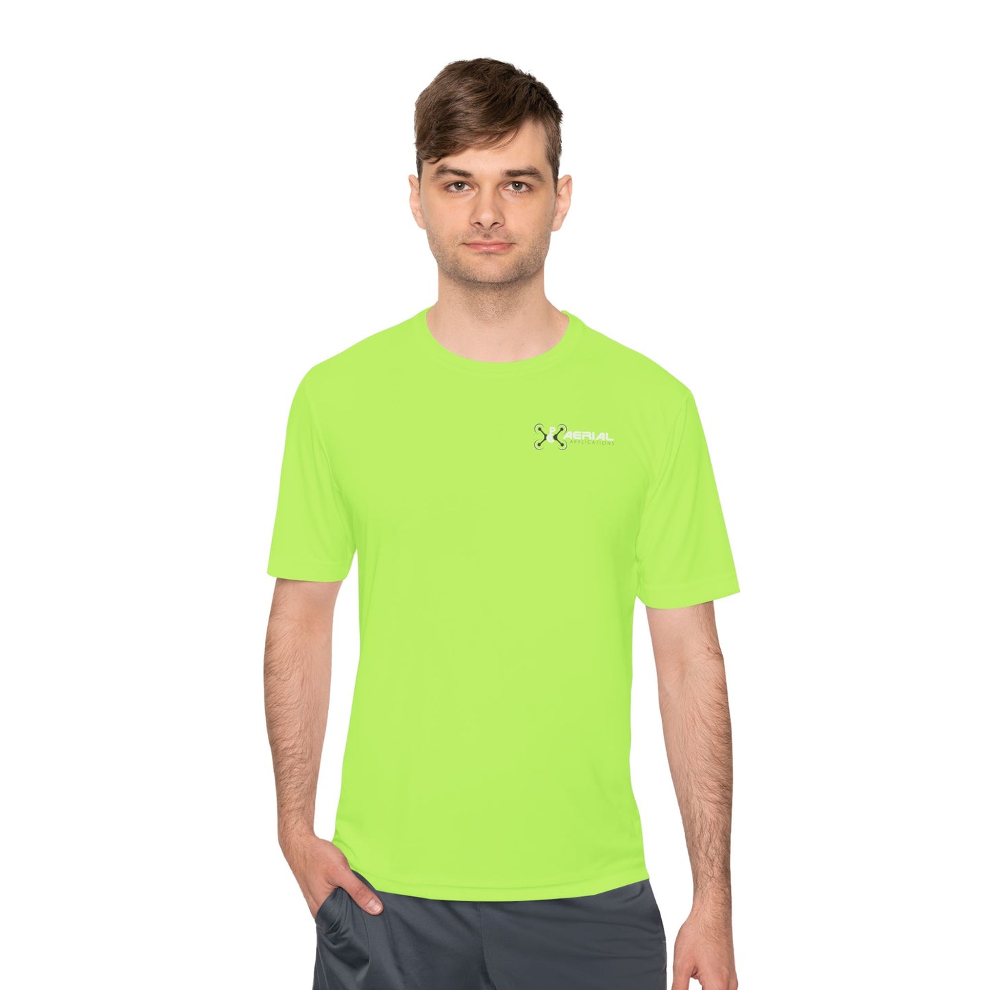 PAC Aerial Unisex Moisture Wicking Tee for Active Lifestyles, Perfect for Gym, Sports, Outdoor Activities, Customizable Design, Gift for Athletes