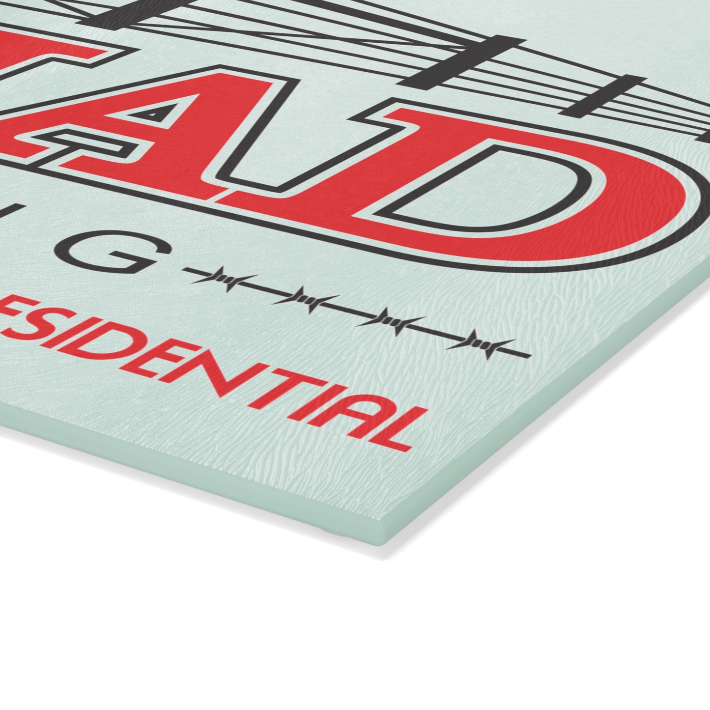 Triad Fencing Glass Cutting Board