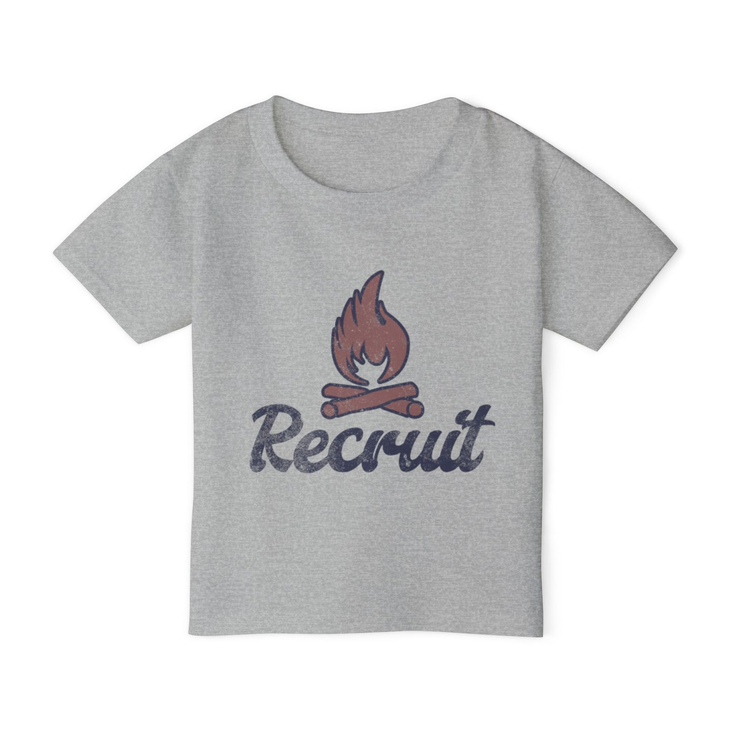 WVFD Recruit Toddler Heavy Cotton T-Shirt - Fire Rescue Design for Kids