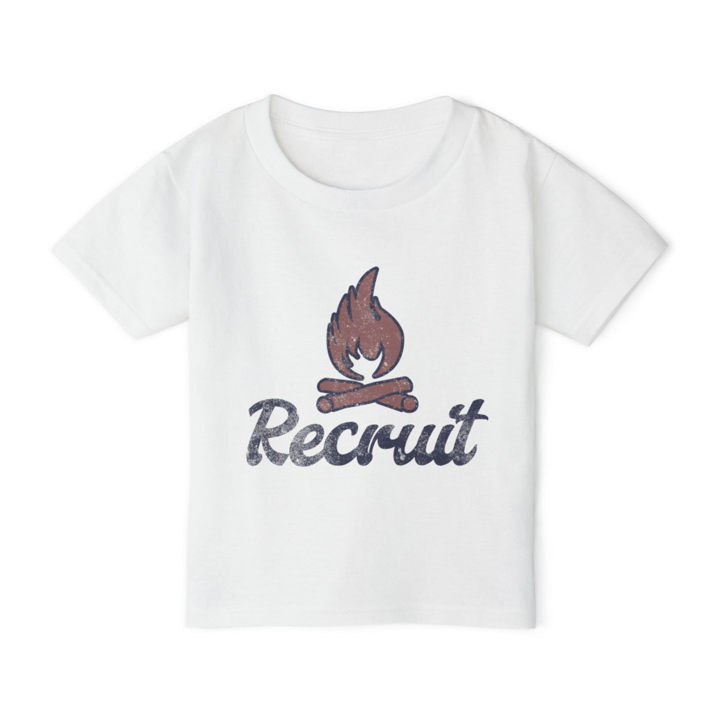 WVFD Recruit Toddler Heavy Cotton T-Shirt - Fire Rescue Design for Kids