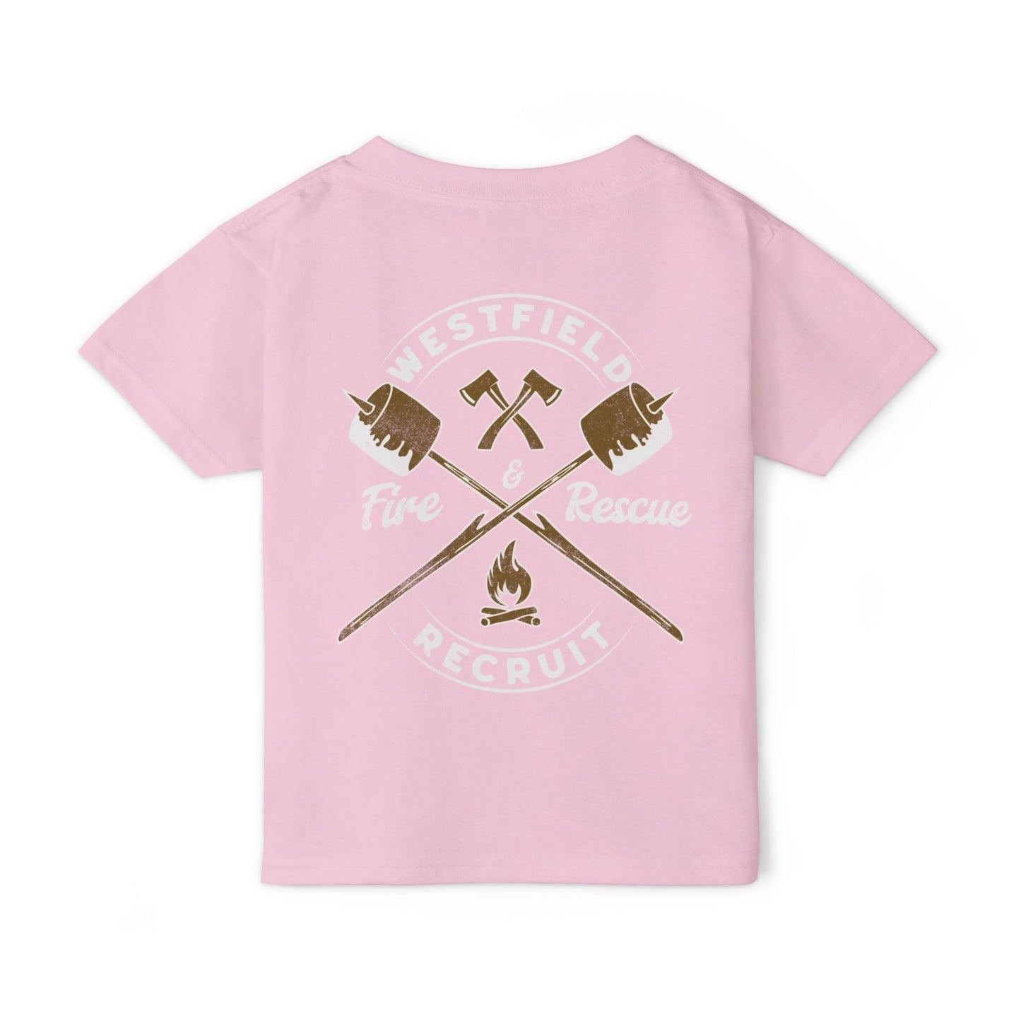 WVFD Recruit (Inverted) Toddler Heavy Cotton T-Shirt - Fire Rescue Design for Kids