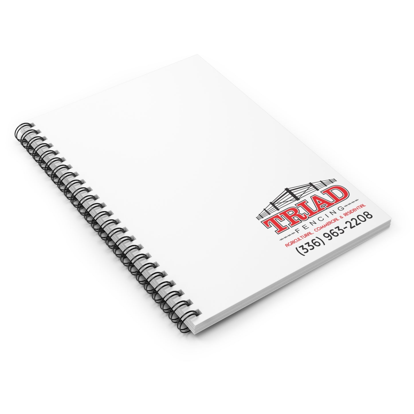 Triad Fencing Stylish Spiral Notebook, Personal Journal, Office Supplies, Gift for Agents, Custom Cover Design