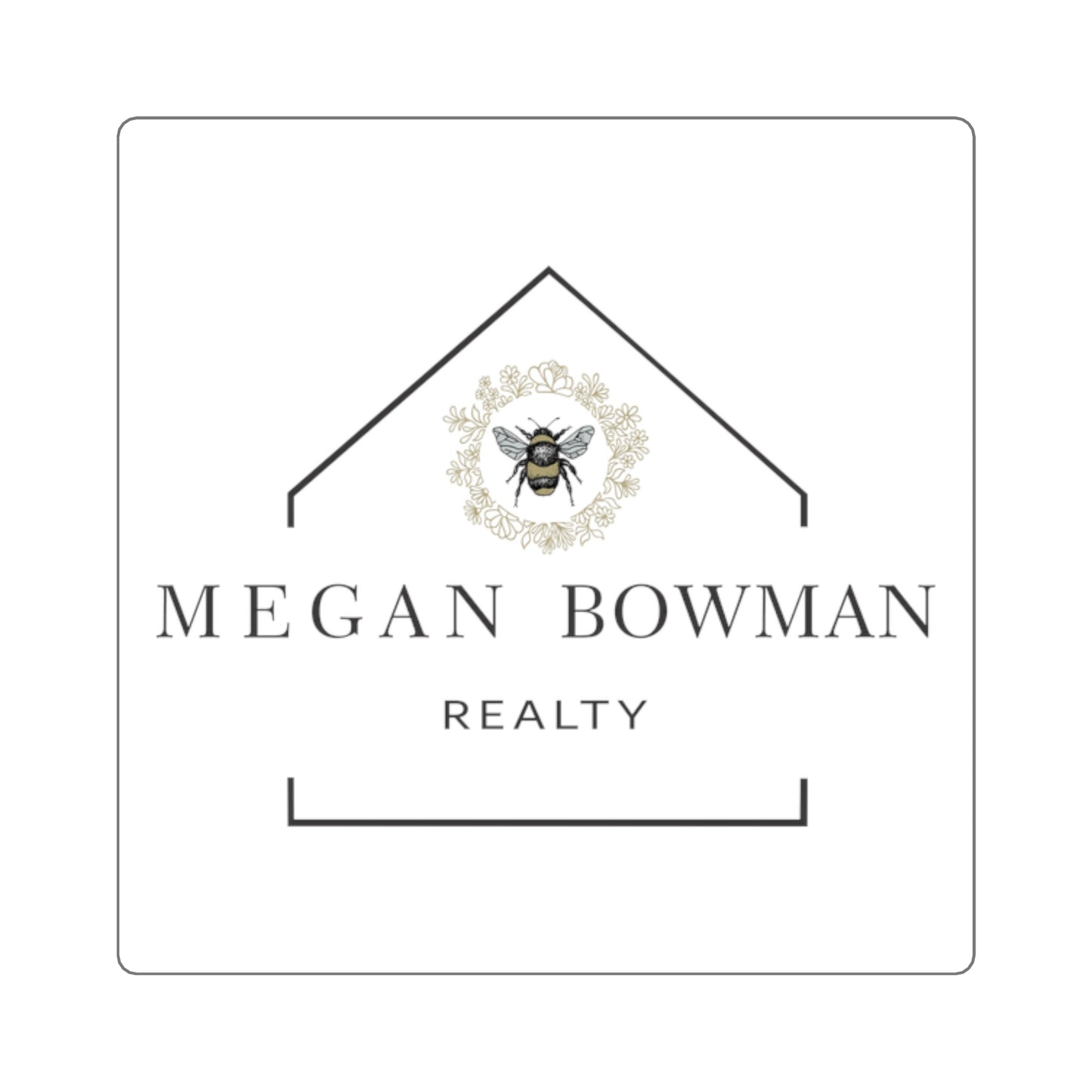 MBR Elegant Square Stickers, Custom Logo Stickers, Branding Stickers, Home Office Décor