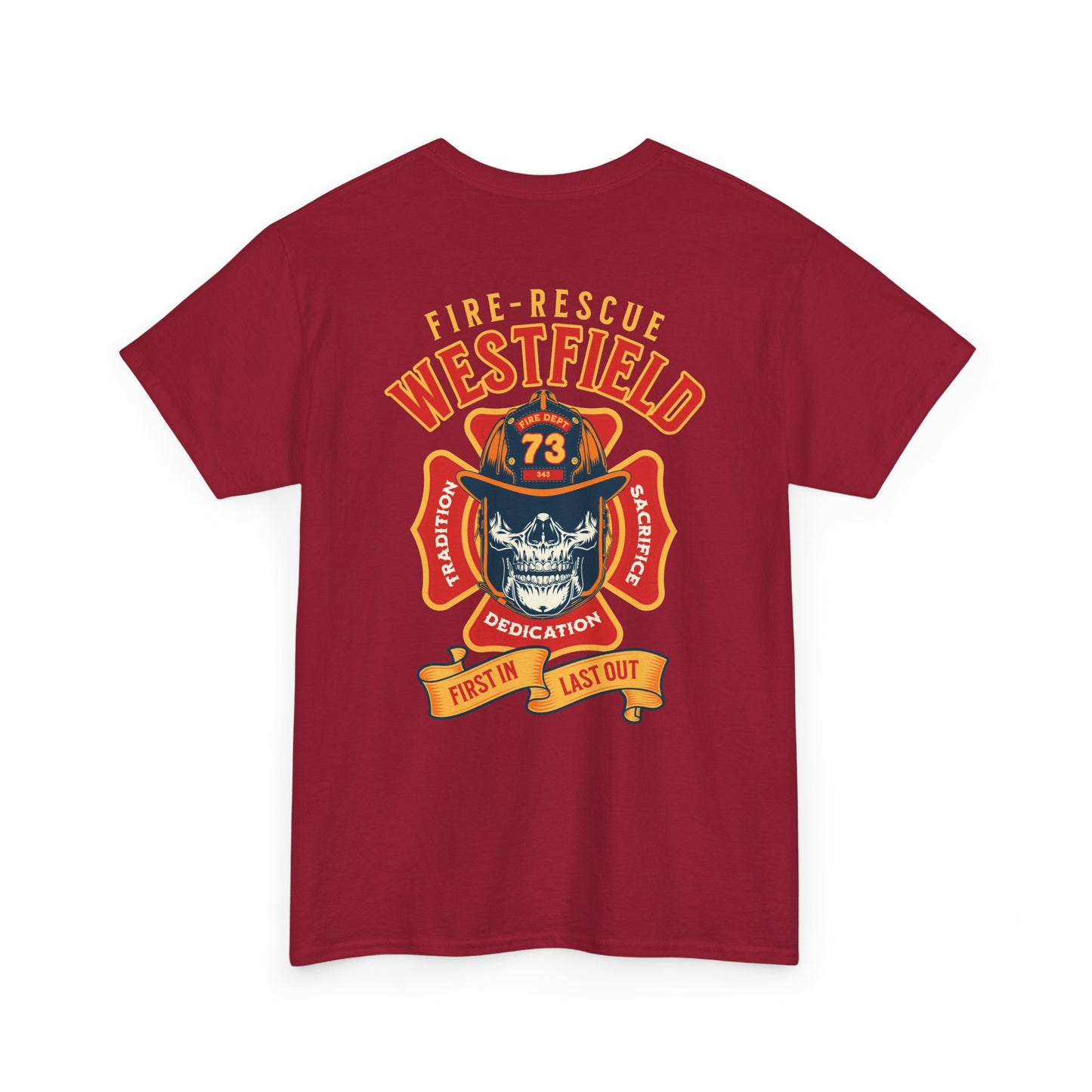 WVFD FF Skull Tee – Unisex Heavy Cotton Shirt with Brave Design