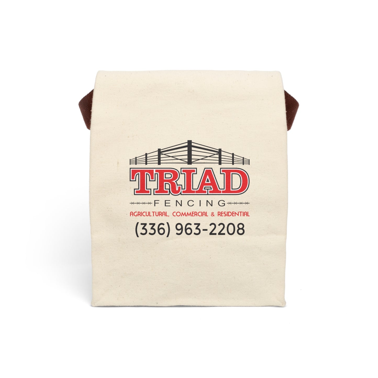 Triad Fencing Canvas Lunch Bag with Strap | Durable & Stylish