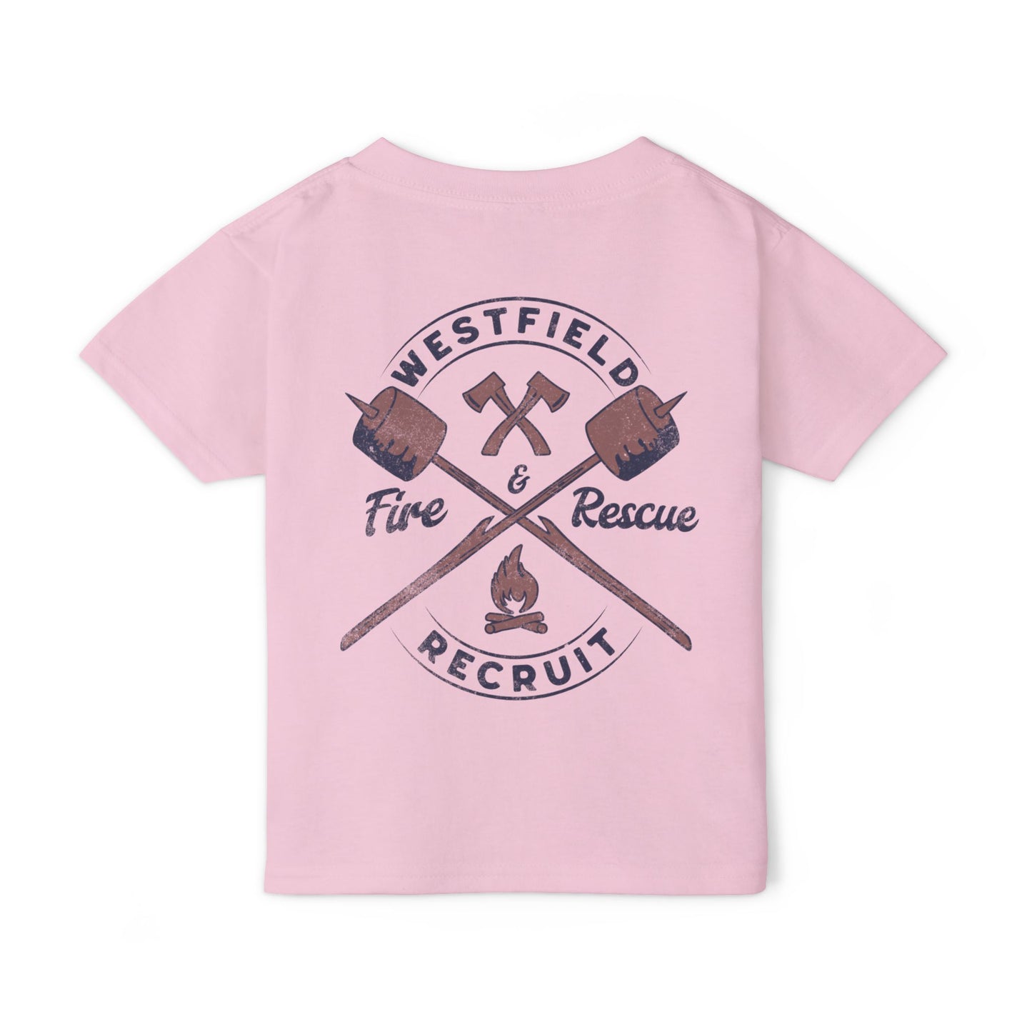 WVFD Recruit Toddler Heavy Cotton T-Shirt - Fire Rescue Design for Kids