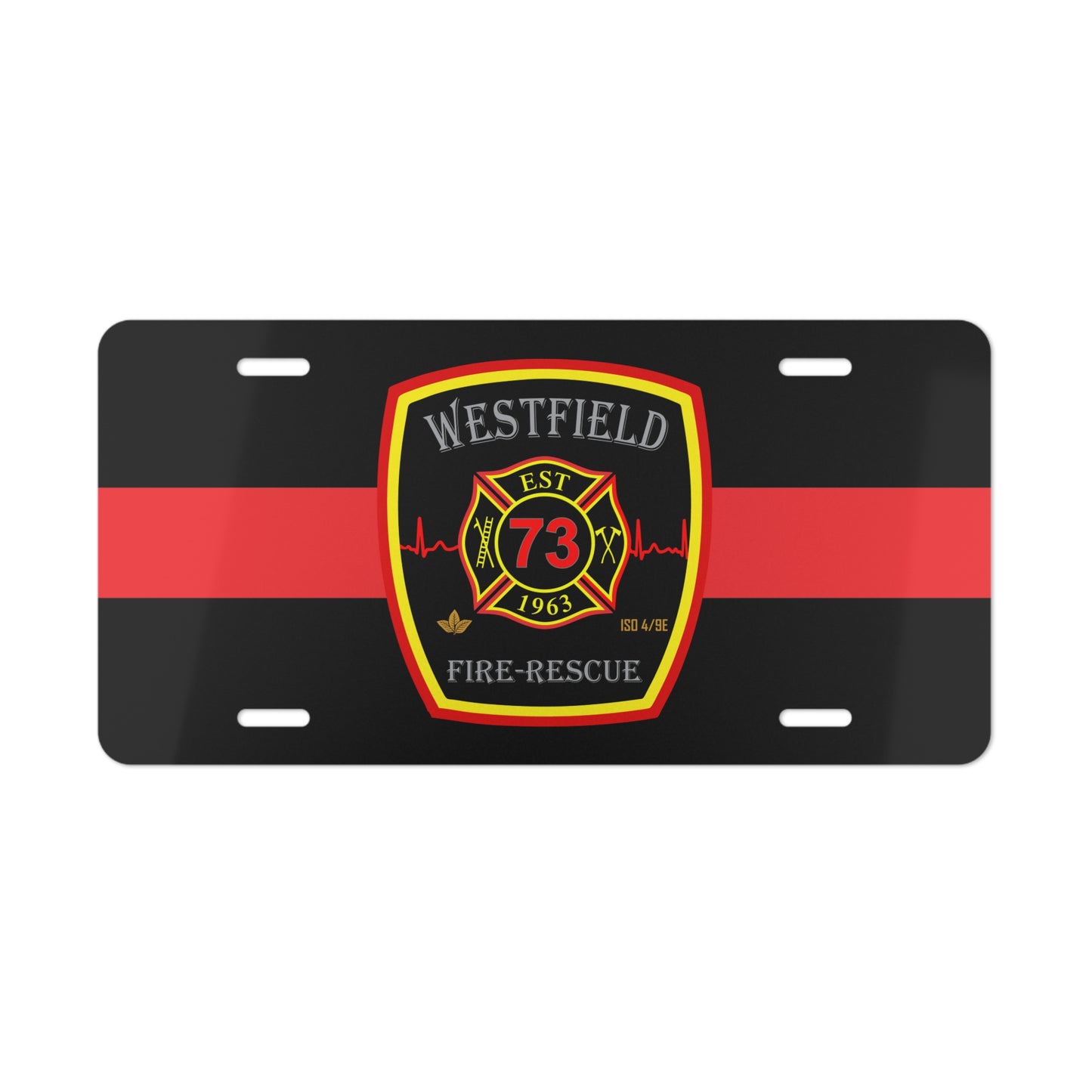 WVFD Thin Red Line Vanity Plate