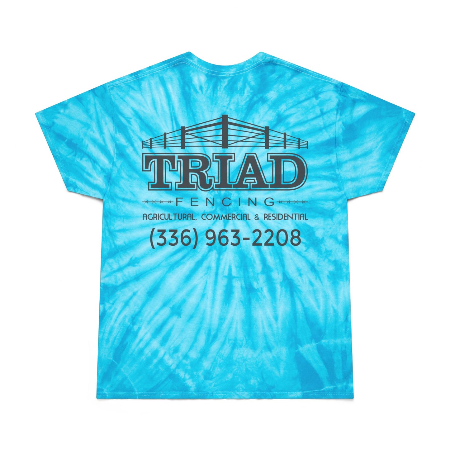 Triad Fencing Vibrant Tie-Dye Tee, Perfect for Summer Festivals, Casual Outings, Unique Gift for Teens, Light Spiral Print