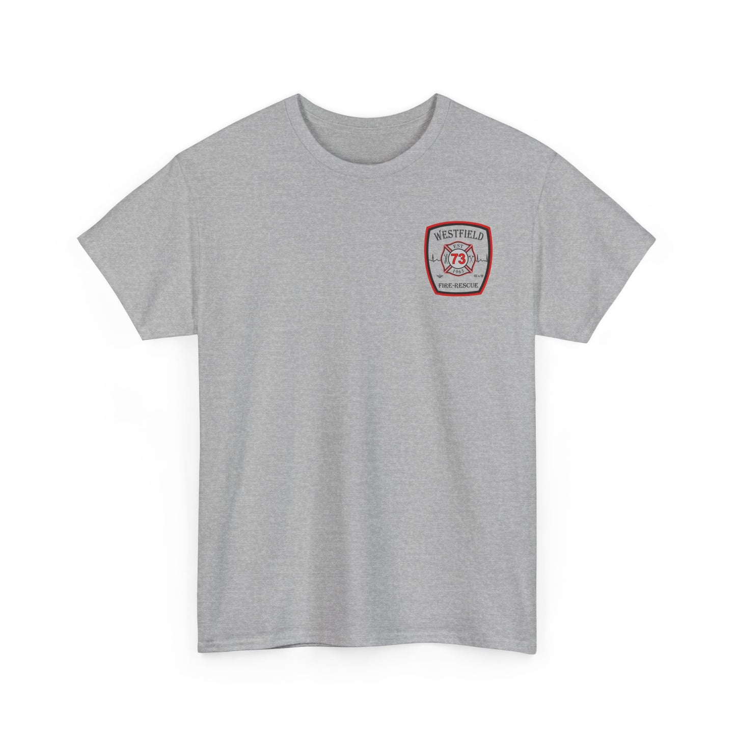 WVFD 2022 Short Sleeve Grey, WVFD Back Lettered Tee - Unisex Heavy Cotton Shirt