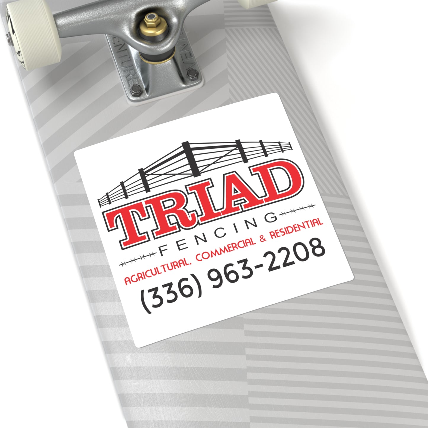 Triad Fencing Elegant Square Stickers, Custom Logo Stickers, Branding Stickers, Home Office Décor