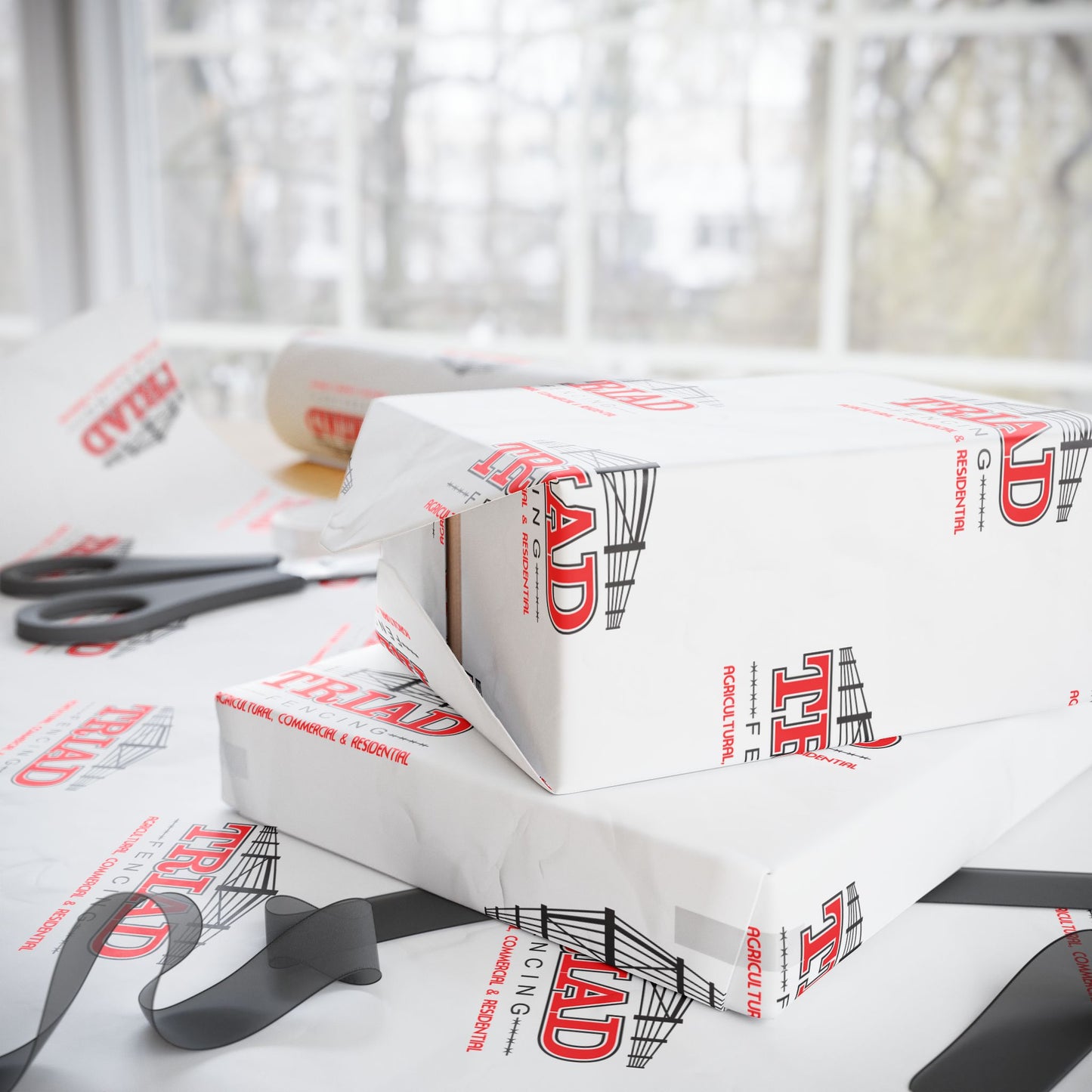 Triad Fencing Themed Wrapping Paper for Holidays & Celebrations