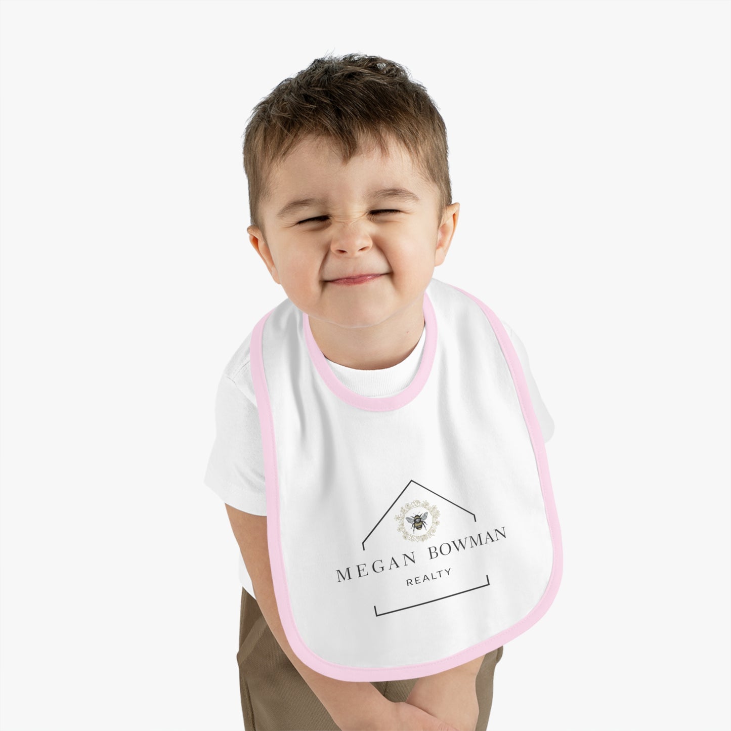 MBR Baby Bib - Adorable Contrast Trim